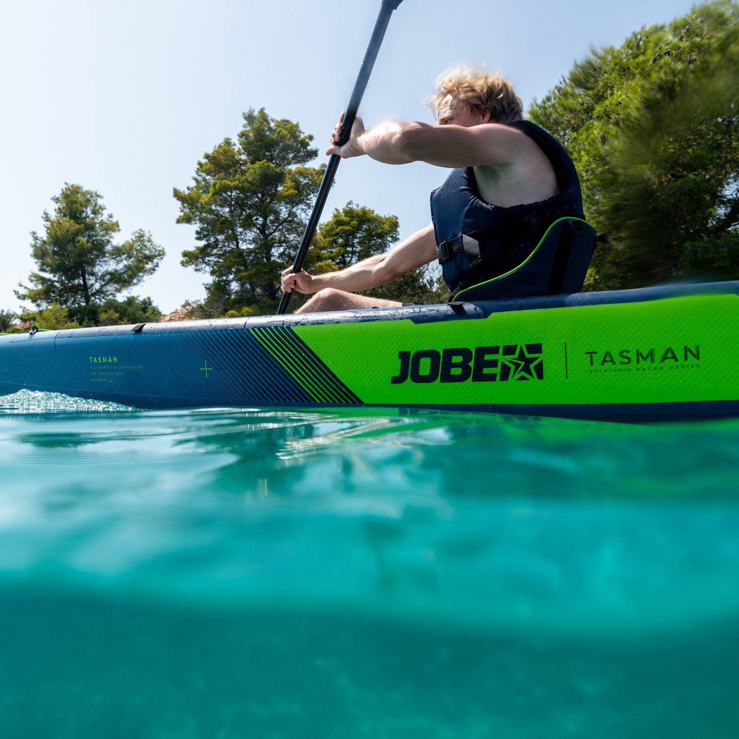 Jobe Tourenkajak Jobe Tasman Kanupaddel Fiberglas 4-teiliges Kajak Paddel