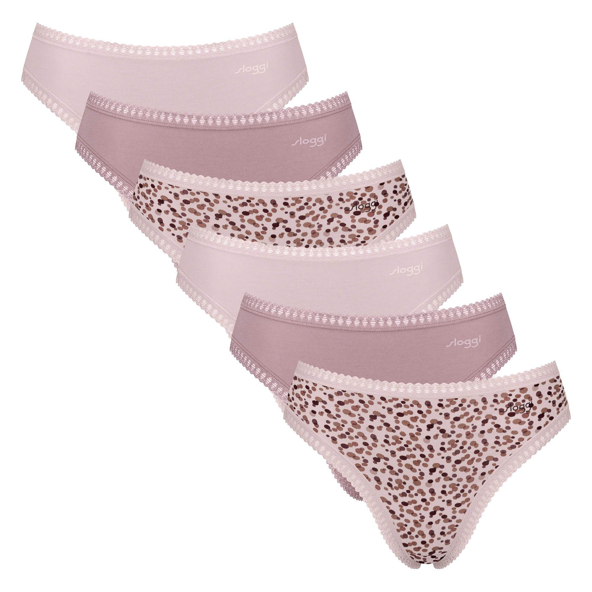 Slip Damen Slip 6er Pack Baumwolle