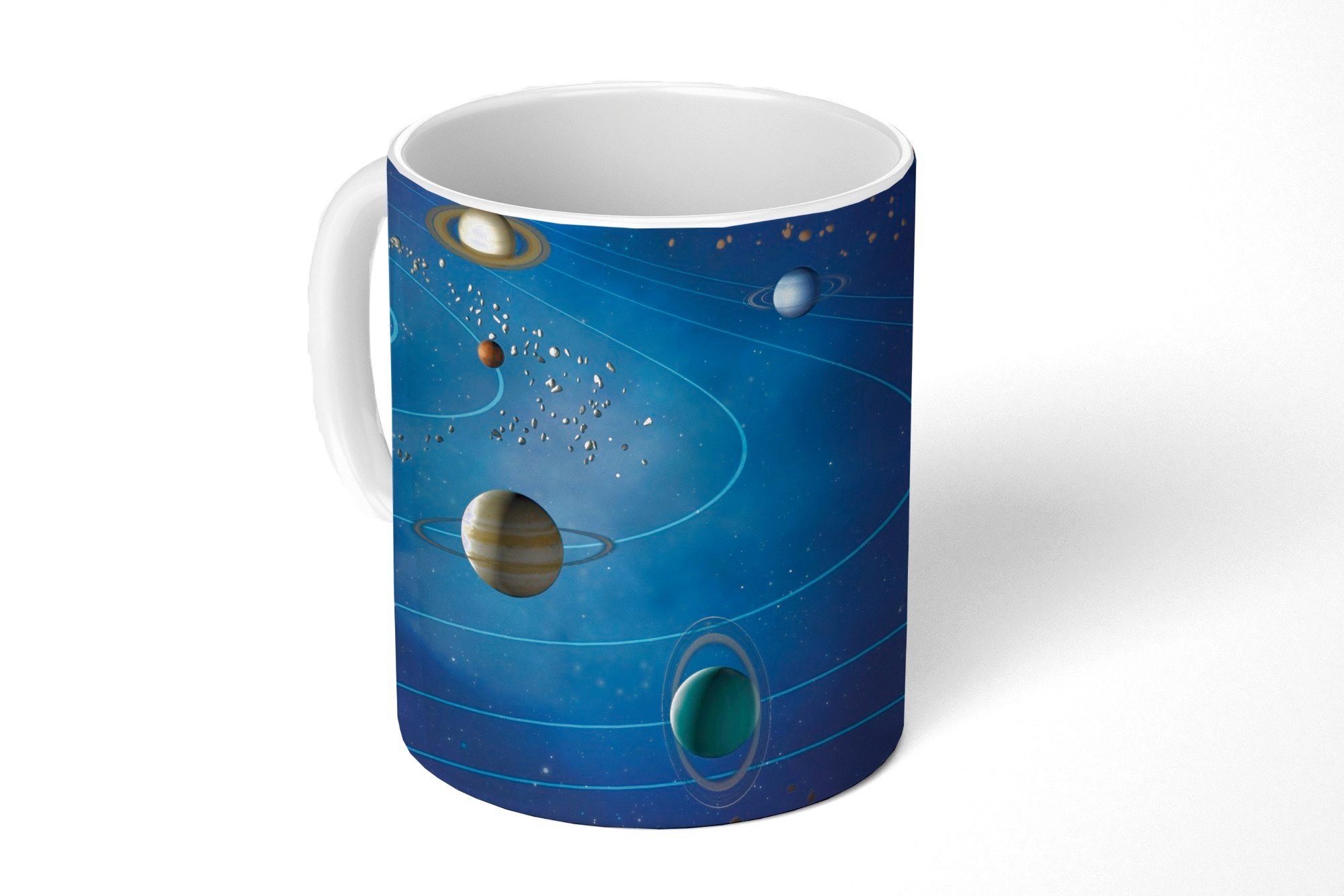 MuchoWow Tasse Eine Illustration des großen Sonnensystems, Keramik, Kaffeetassen, Teetasse, Becher, Teetasse, Geschenk