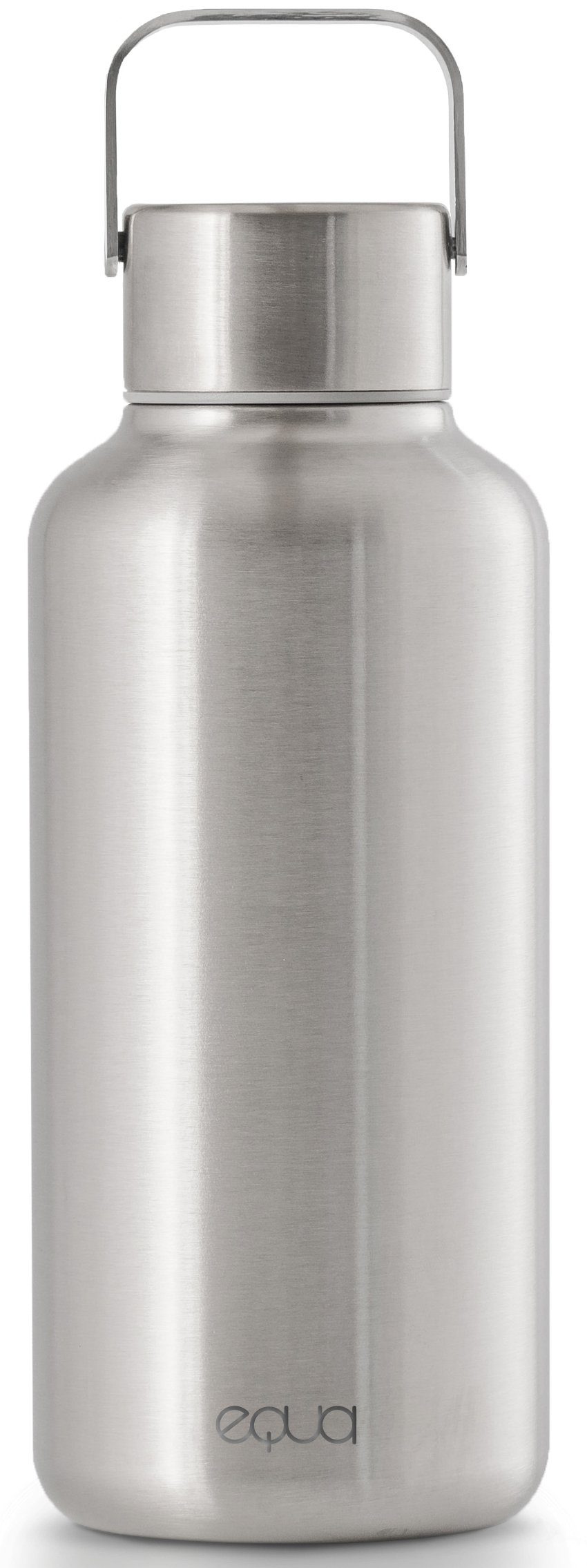 equa Trinkflasche Timeless Off Steel, Trinkflaschen-Leichtgewicht aus Edelstahl, mit Tragegriff Steel 683365