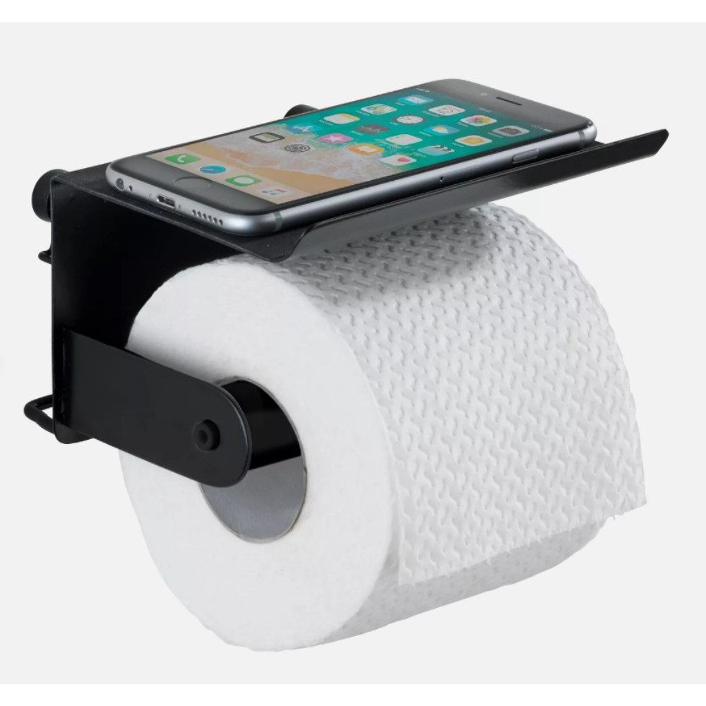 WENKO Toilettenpapierhalter Ablage Halter Toilettenpapier (Spar-Set, 1-St., praktisch hochwertig), praktische Ablage