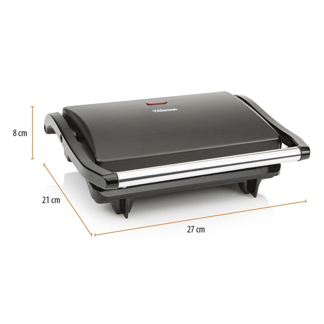 Tristar Kontaktgrill Tristar GR-2650 Kontaktgrill – Antihaftbeschichtung – Beweglicher Deck, 700 W, Grillplatten - 22.5 x 14 cm