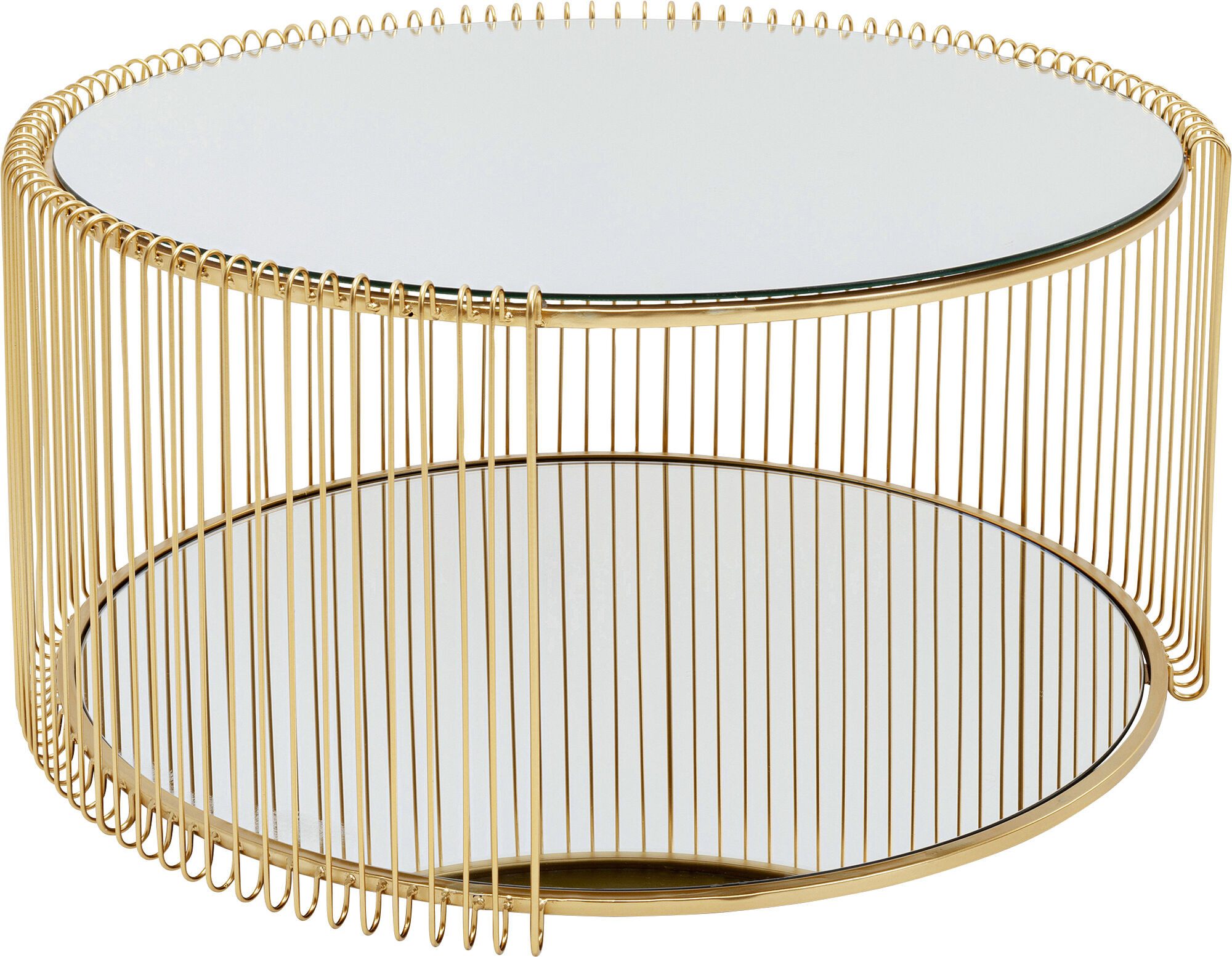 Kare Design Couchtisch Wire Double, mit 2 Ablagen