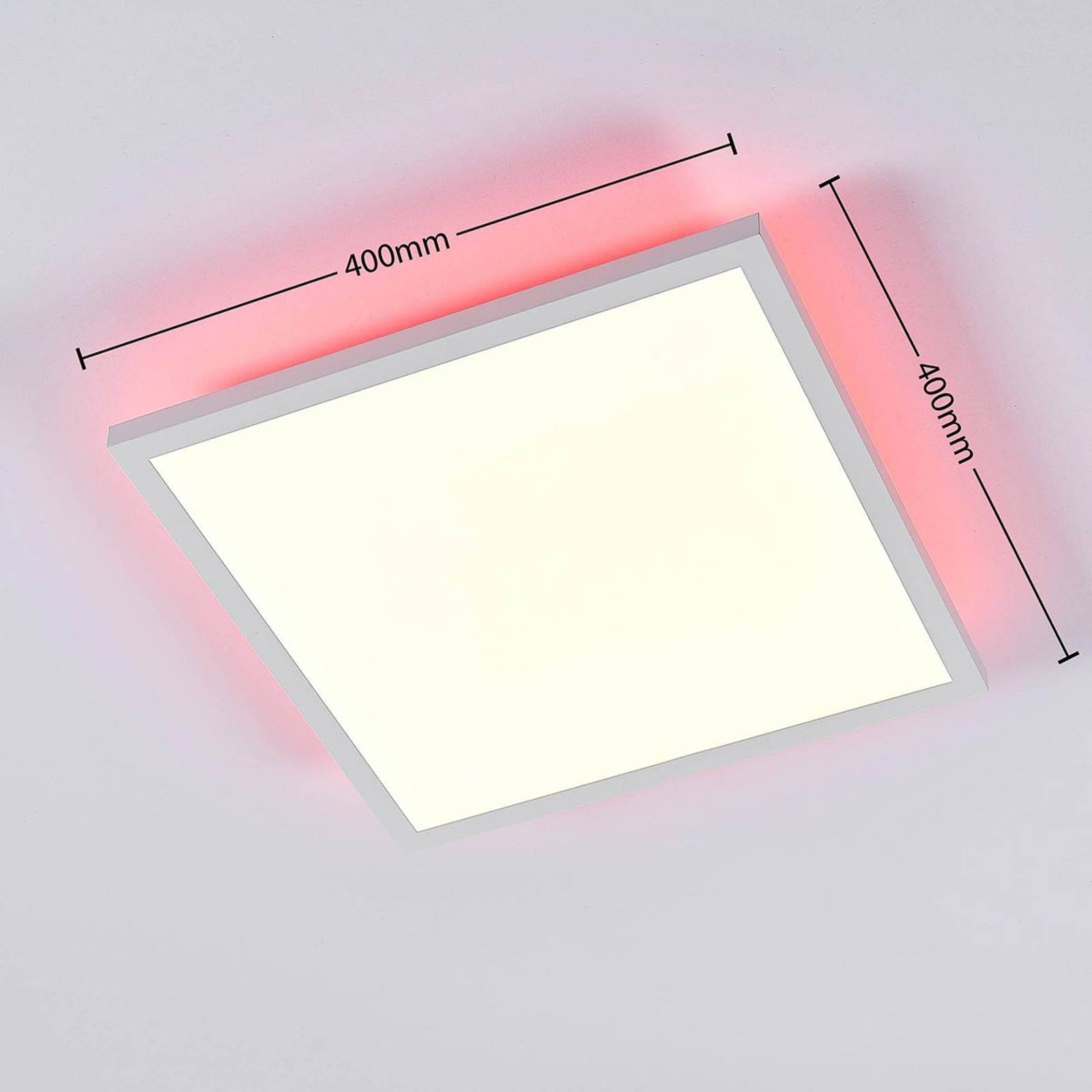Panel Modern, weiß, LED Kunststoff, Arcchio dimmbar, LED-Leuchtmittel inkl. weiß, verbaut, Brenda, Aluminium, RGB Farbwechsel fest +