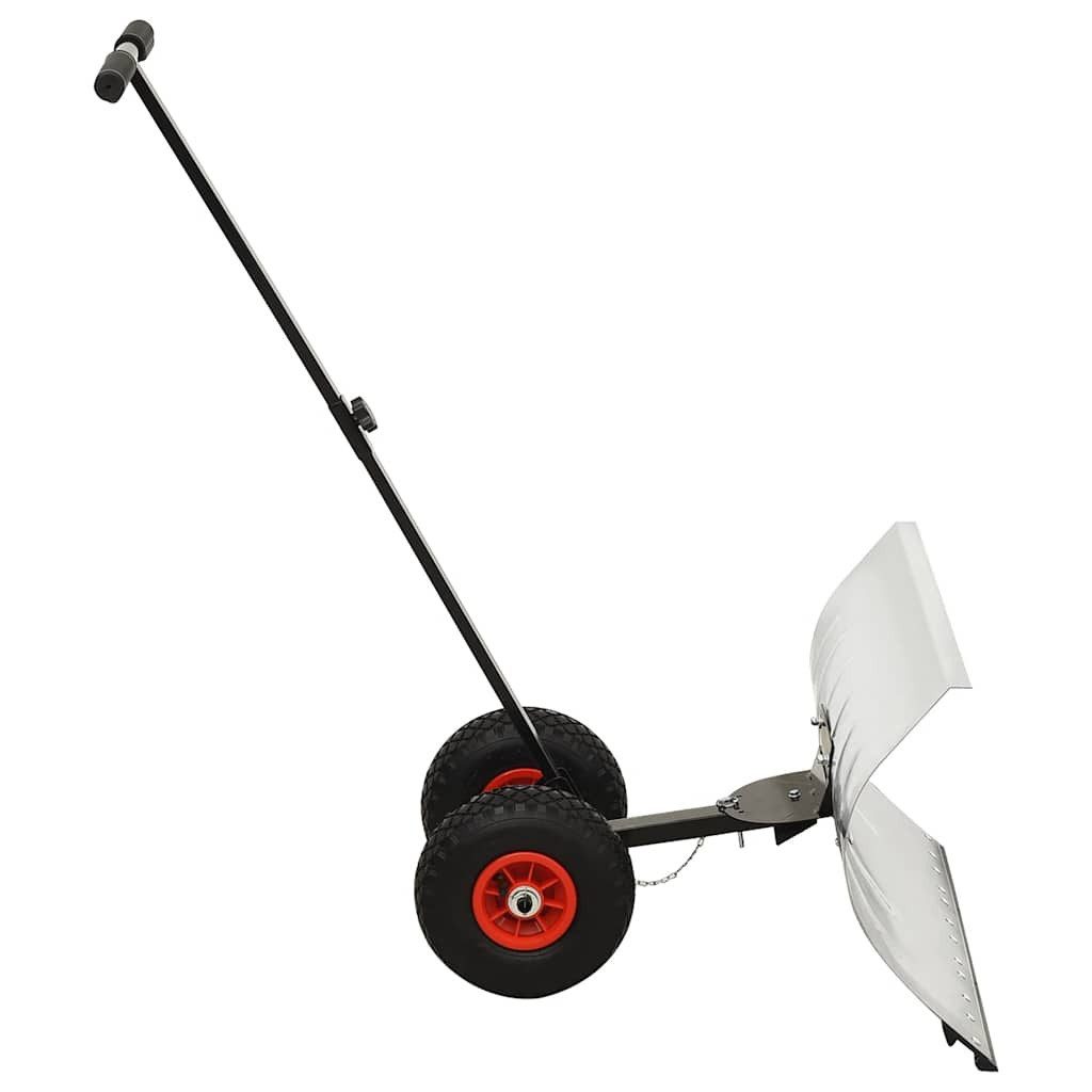 vidaXL Schneeschieber Schneeschaufel mit Rädern