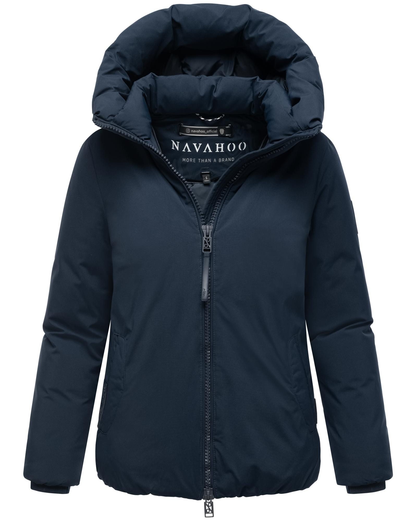 Navahoo Winterjacke Blütenlicht 14 Warme Damenjacke mit hohem Kragen