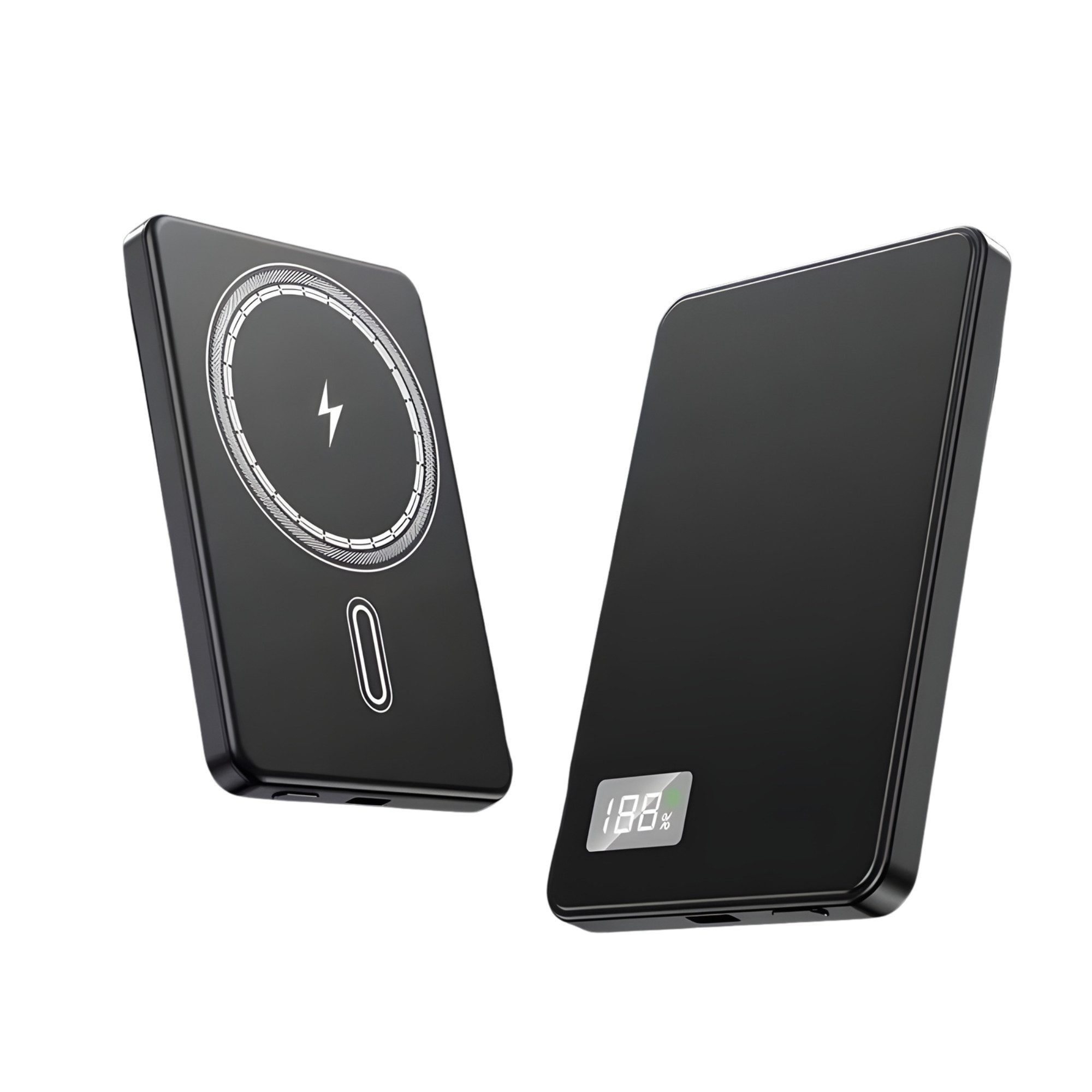 Athlix Magnetische Powerbank Magsafe kompatibel Kabellos Externe Batterie Powerbank (12 V), Externer Akku PB 20000 mAh, für Apple, Samsung, Xiaomi, iPhone