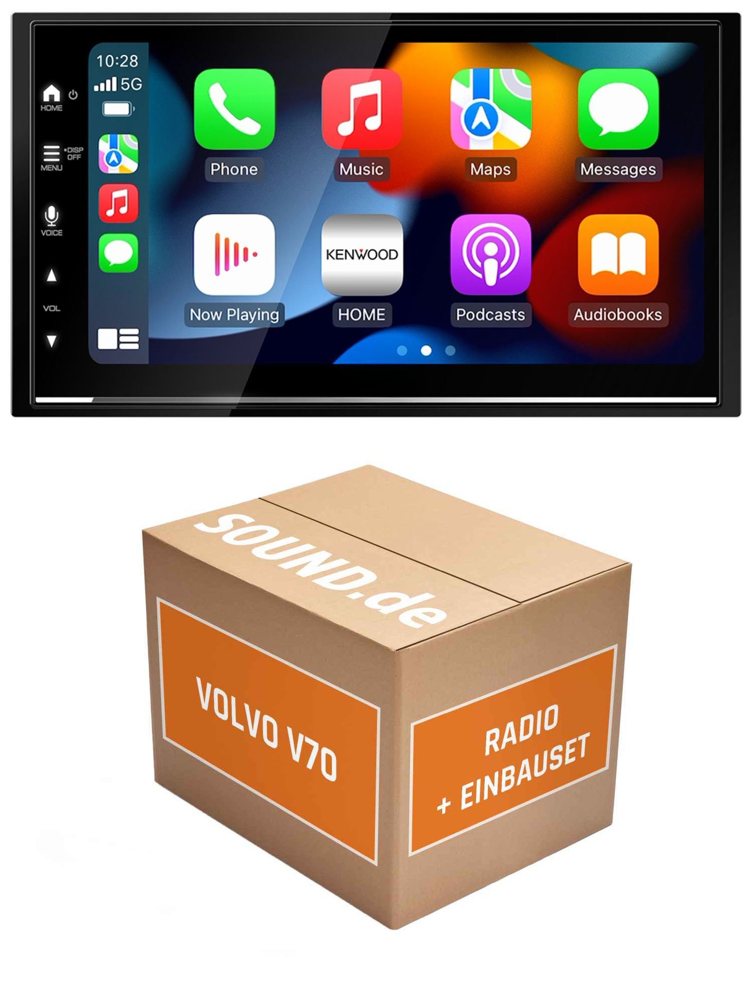 Autoradio Einbauset Kenwood Kenwood DMX7722DABS Volvo V70 Autoradio
