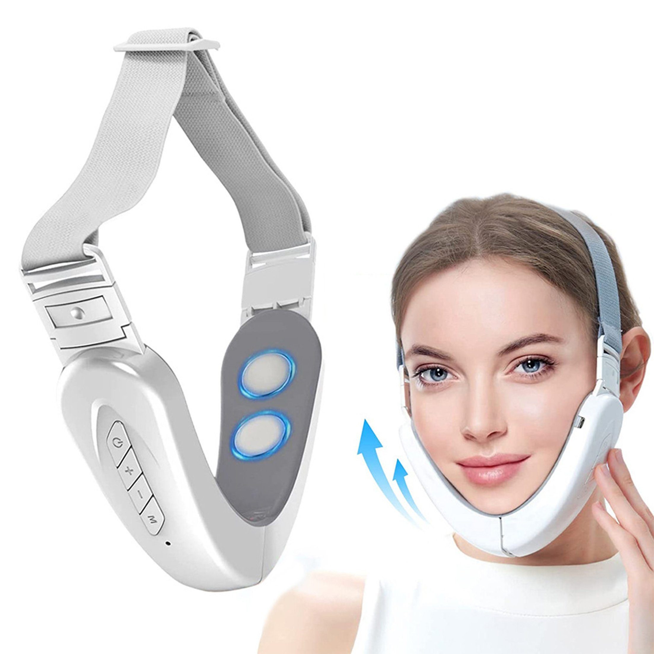 KINSI Kosmetikbehandlungsgerät V-Gesicht Massagegerät mit EMS Technologie,Gesichtsverschlankungsgerät, V-Lift Gesichtsformer für strahlende & konturierte Gesichtshaut