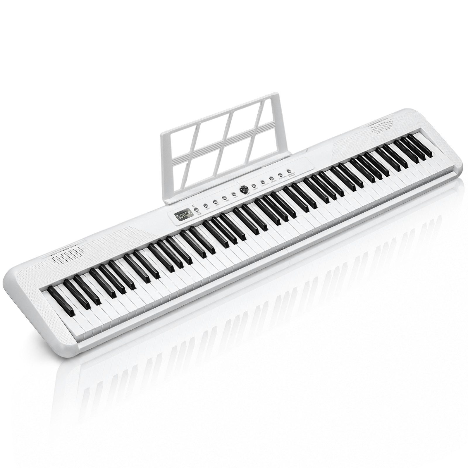 LALAHO Digitalpiano 88 Tasten E Piano halbgewichtete Tastatur Bluetooth, mit Aufnahmefunktion, Metronom & Stereolautsprechern