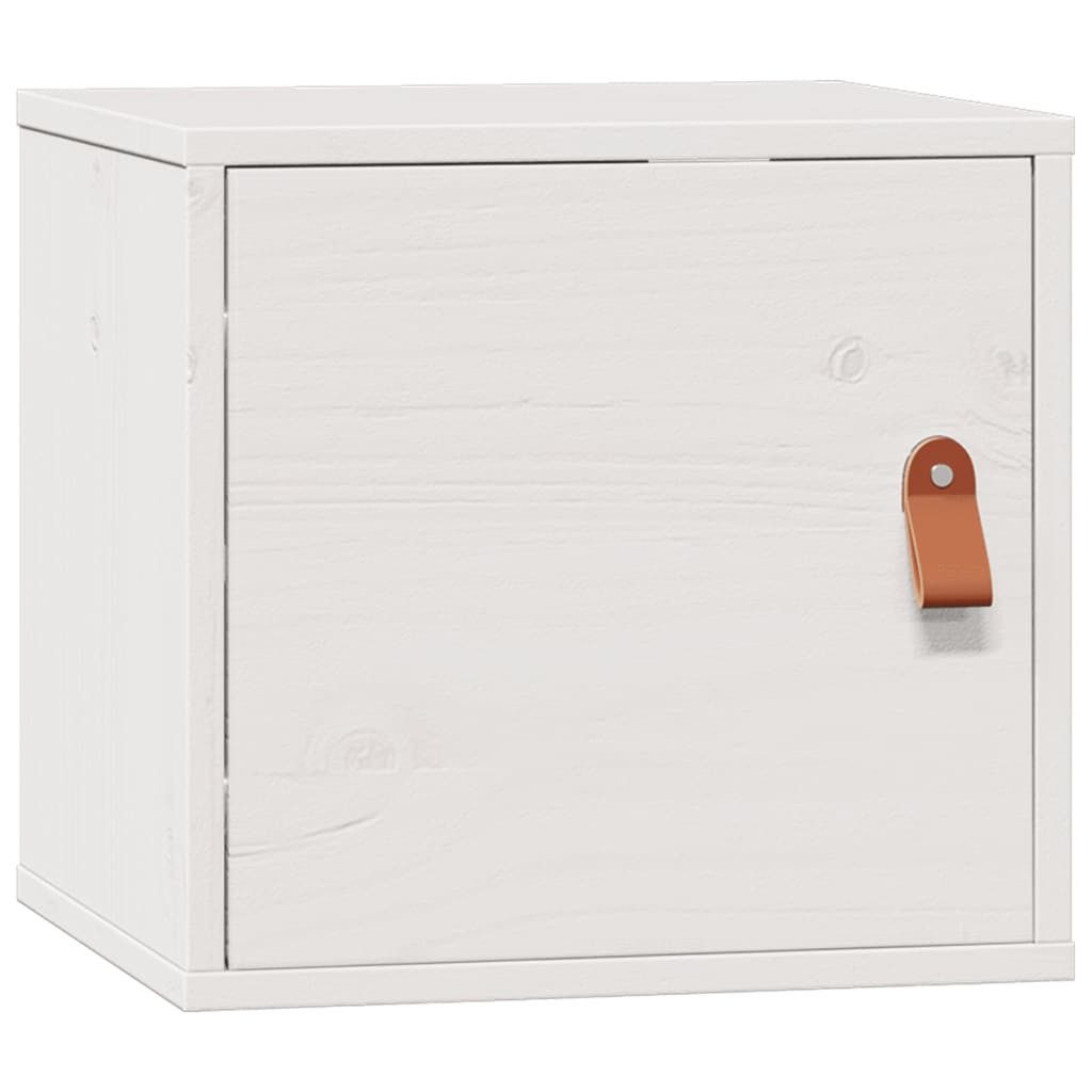 furnicato Wandhängeschrank Weißer Hängeschrank aus massivem Kiefernholz 31,5 x 30 x 30 cm, 1-tlg.