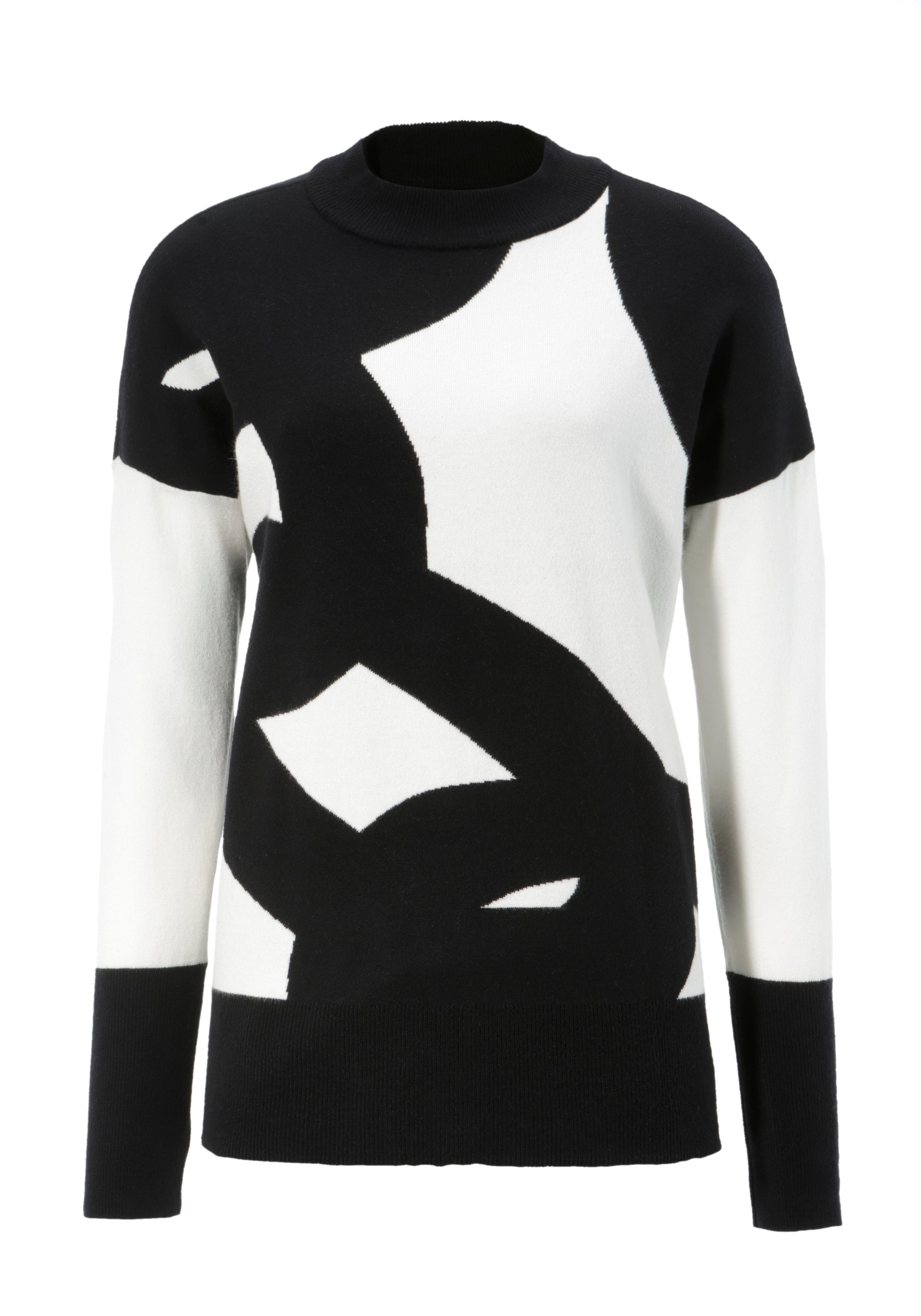 Aniston SELECTED Strickpullover mit modisch kurzem Stehkragen