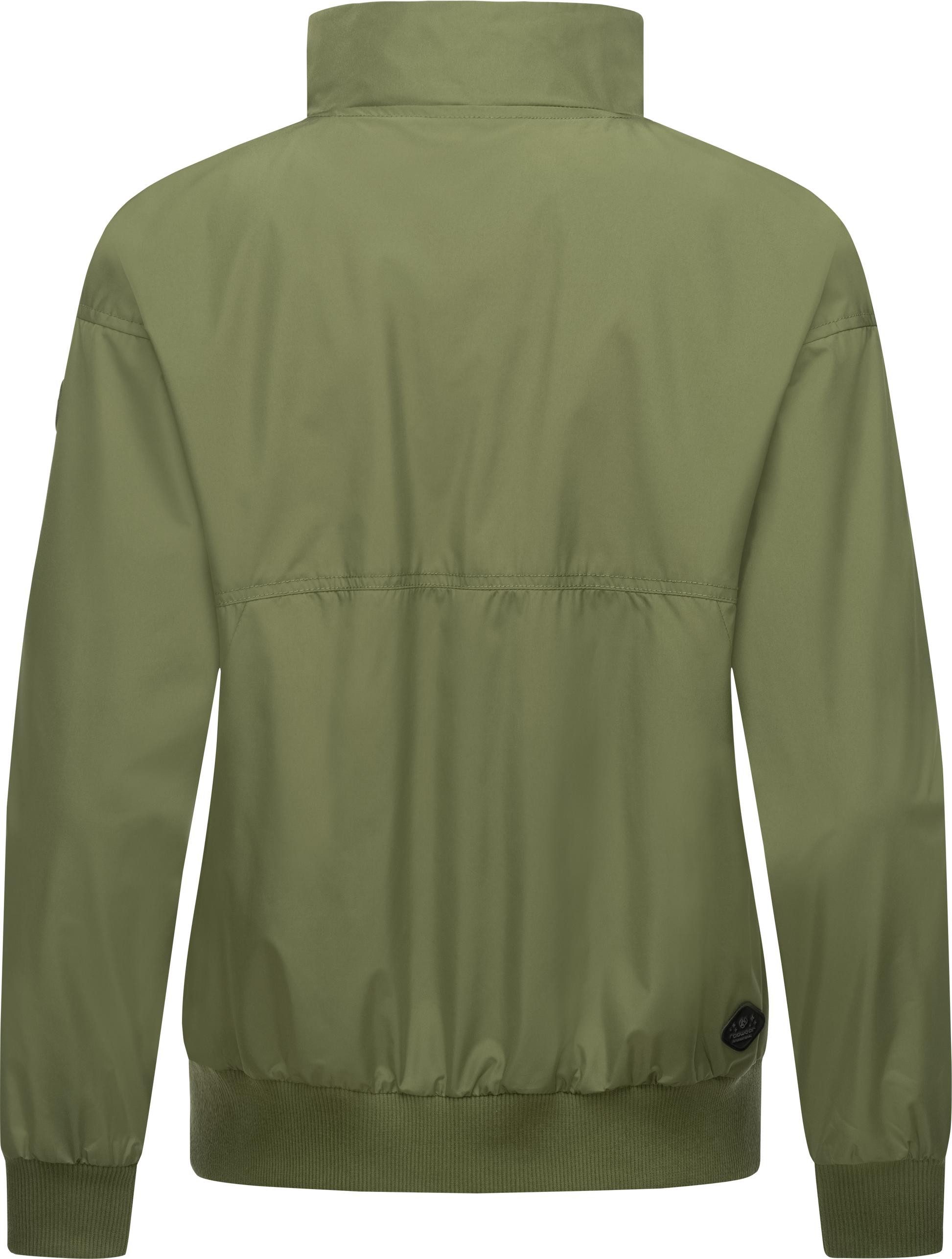 Ragwear Outdoorjacke Goona stylische, wasserdichte Übergangsjacke mit hohem Kragen