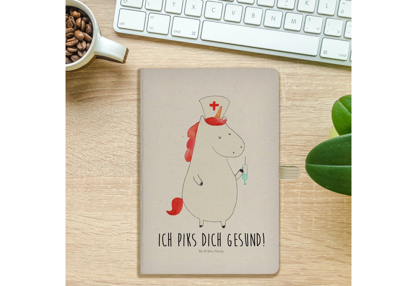 Thumbnail - Mr. & Mrs. Panda Notizbuch Einhorn Krankenschwester - Transparent - Geschenk, Einhorn Deko, Schr Mr. & Mrs. Panda, Kreat...