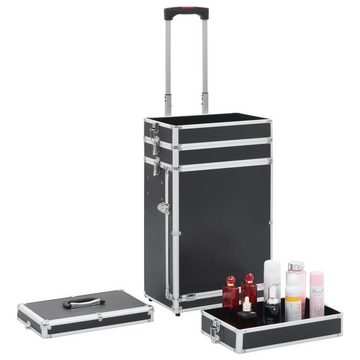 vidaXL Kosmetik-Koffer Kosmetikkoffer Aluminium Schwarz