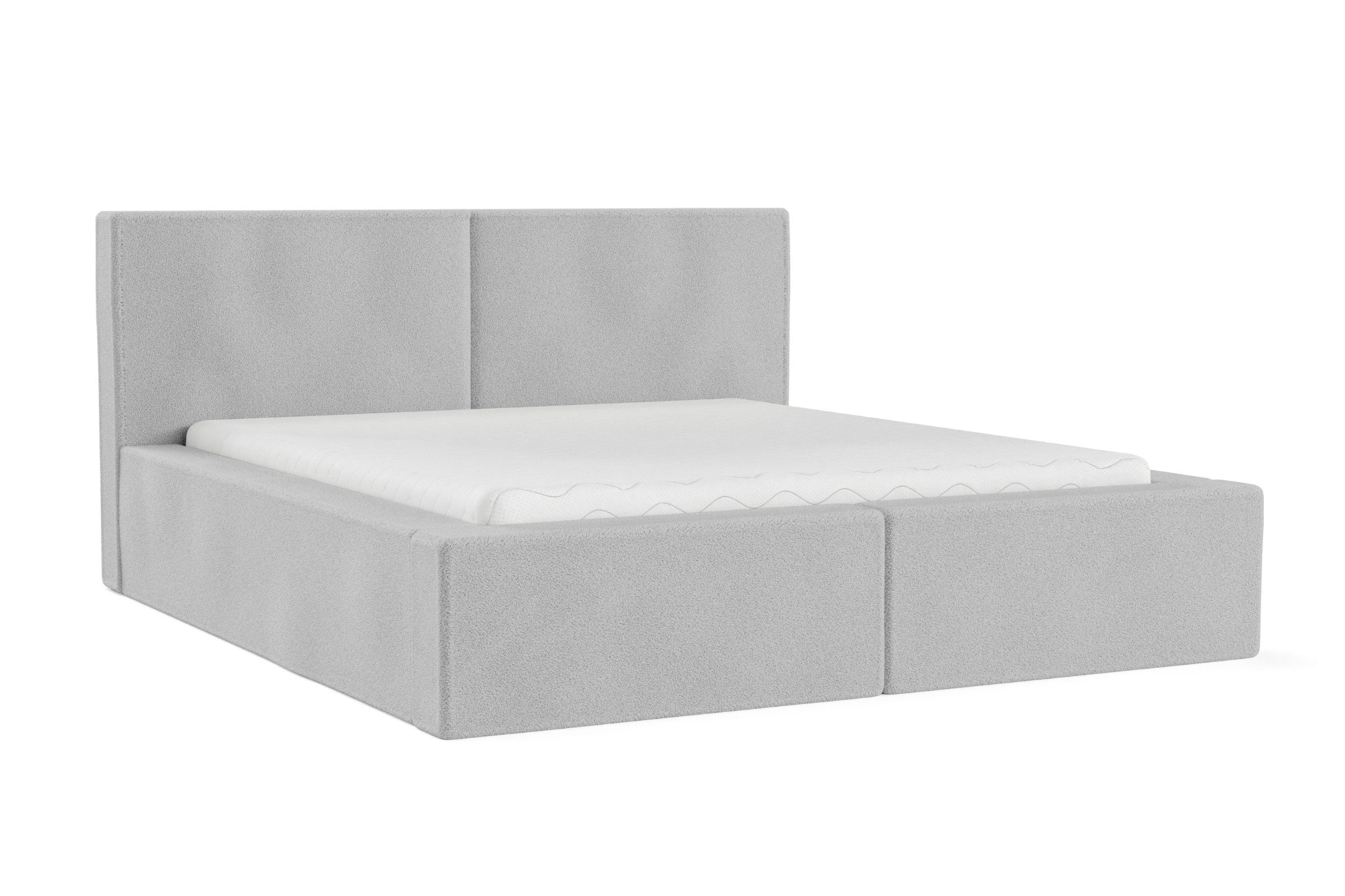 Deine Möbel 24 Polsterbett BERNO Komplettbett Bett in Cord, Bouclé oder Samt (hochwertiges Polsterbett inkl. Bettkasten & Lattenrost, 1-tlg., Farben: Creme, Beige, Hellgrau, Anthrazit, Schwarz), 140x200 160x200 180x200 200x200