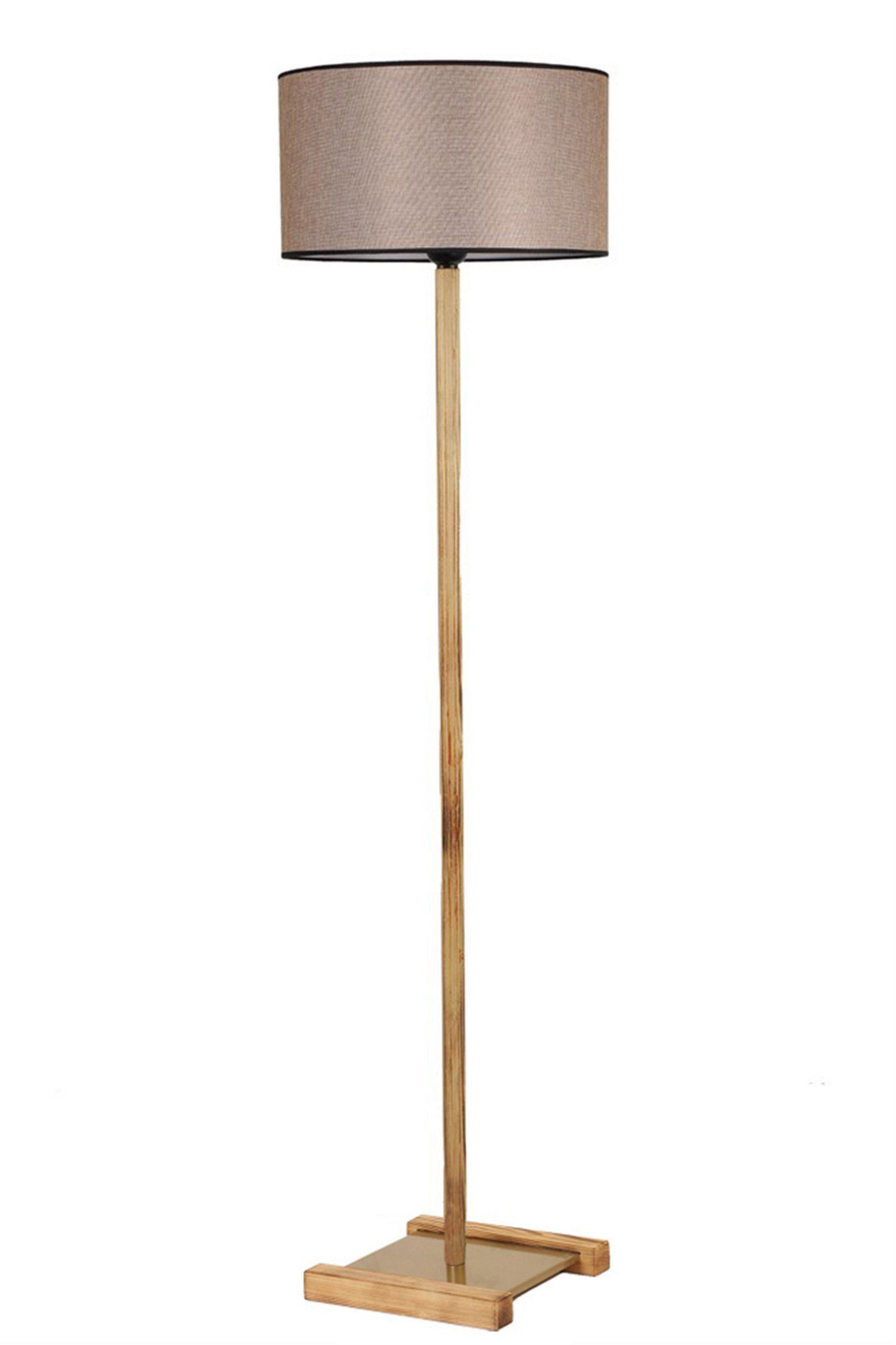 Opviq Stehlampe Lun, Eiche, 25 x 25 cm, Tannenholzkörper