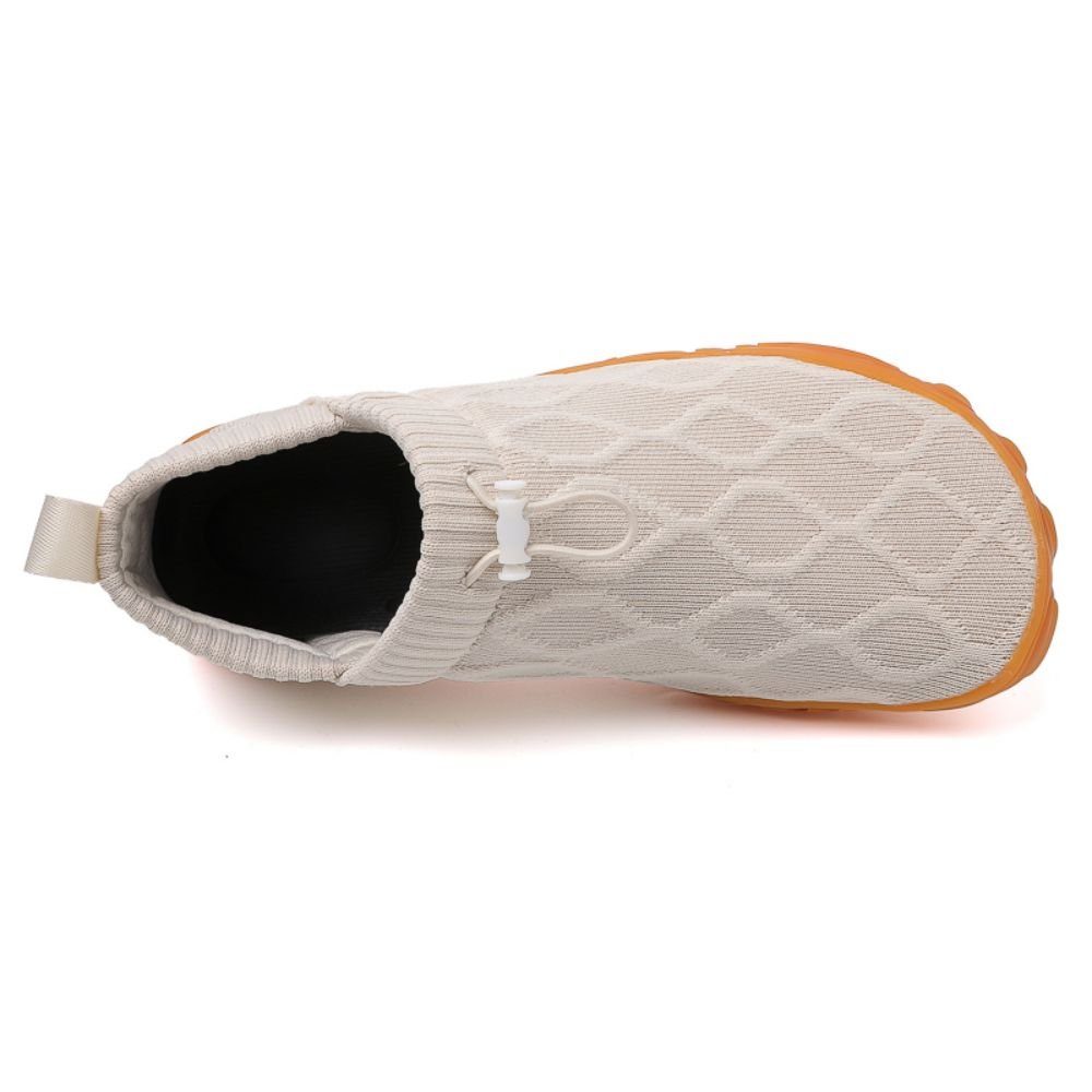HUSKSWARE Barfußschuh (Trailrunning-Schuhe, Barfuß Atmungsaktiv Sohle) Minimalistische Weiß rutschfest Mit Sneaker und Zero-Drop