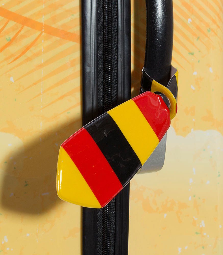 Trendyshop365 Gepäckanhänger Kofferanhänger Deutschland-Krawatte (Spar-Set, 2-St) Adressschild Maße: ca. 25x5cm