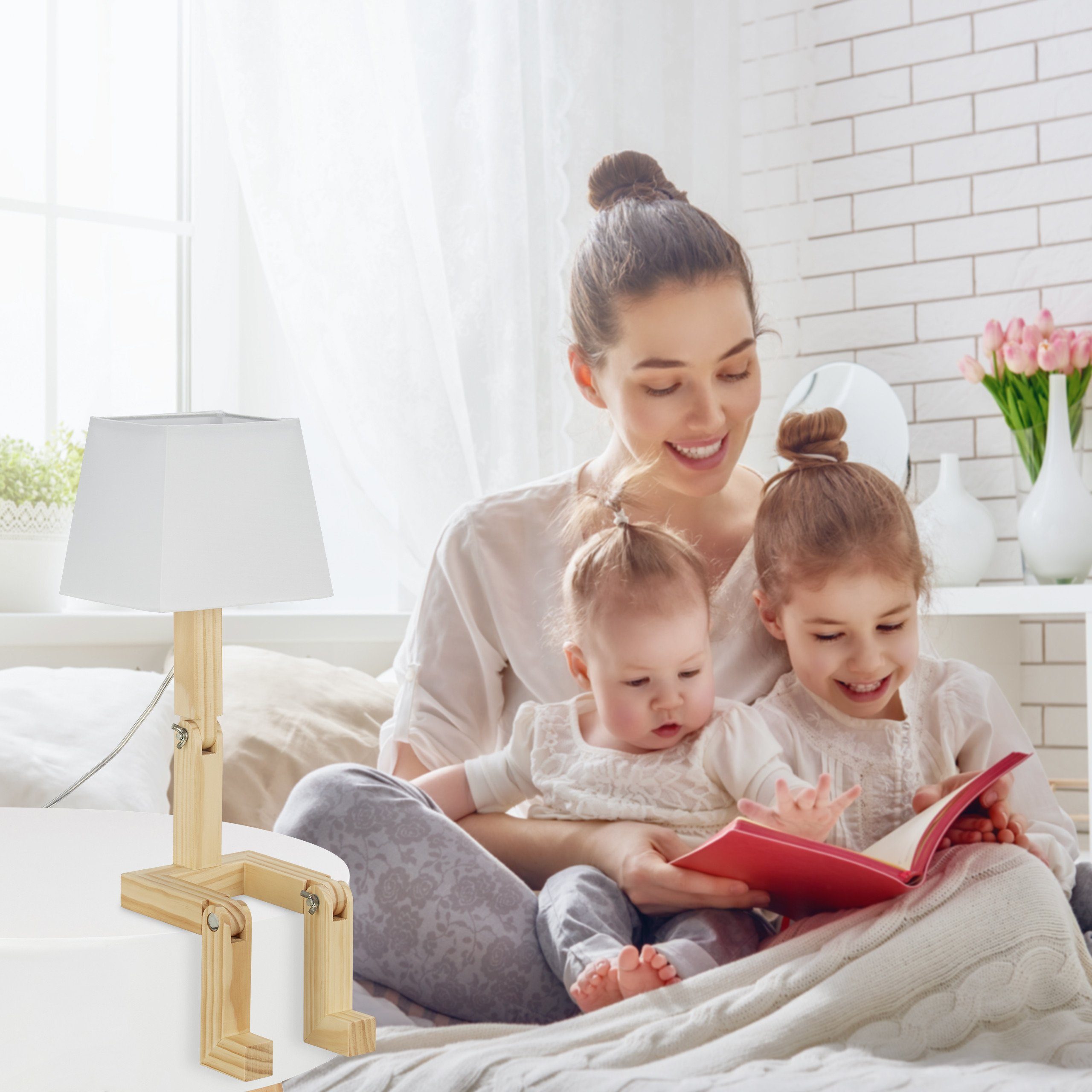 relaxdays Tischleuchte Tischlampe Roboter verstellbar günstig online kaufen