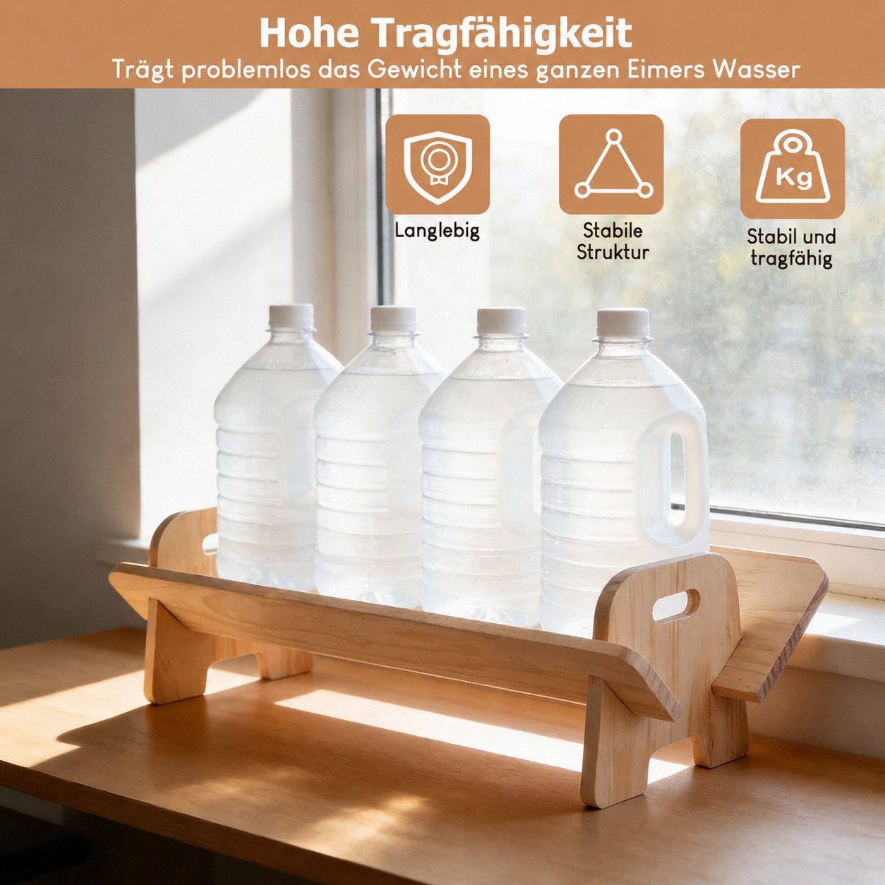 BlingBin Bücherregal Schreibtisch-Bücherregal, Organizer, Aufbewahrungsregal, 1er Set 1-tlg., Kippbares Holz Bücherregal, Tischständer für CDs/Zeitschriften/Bücher