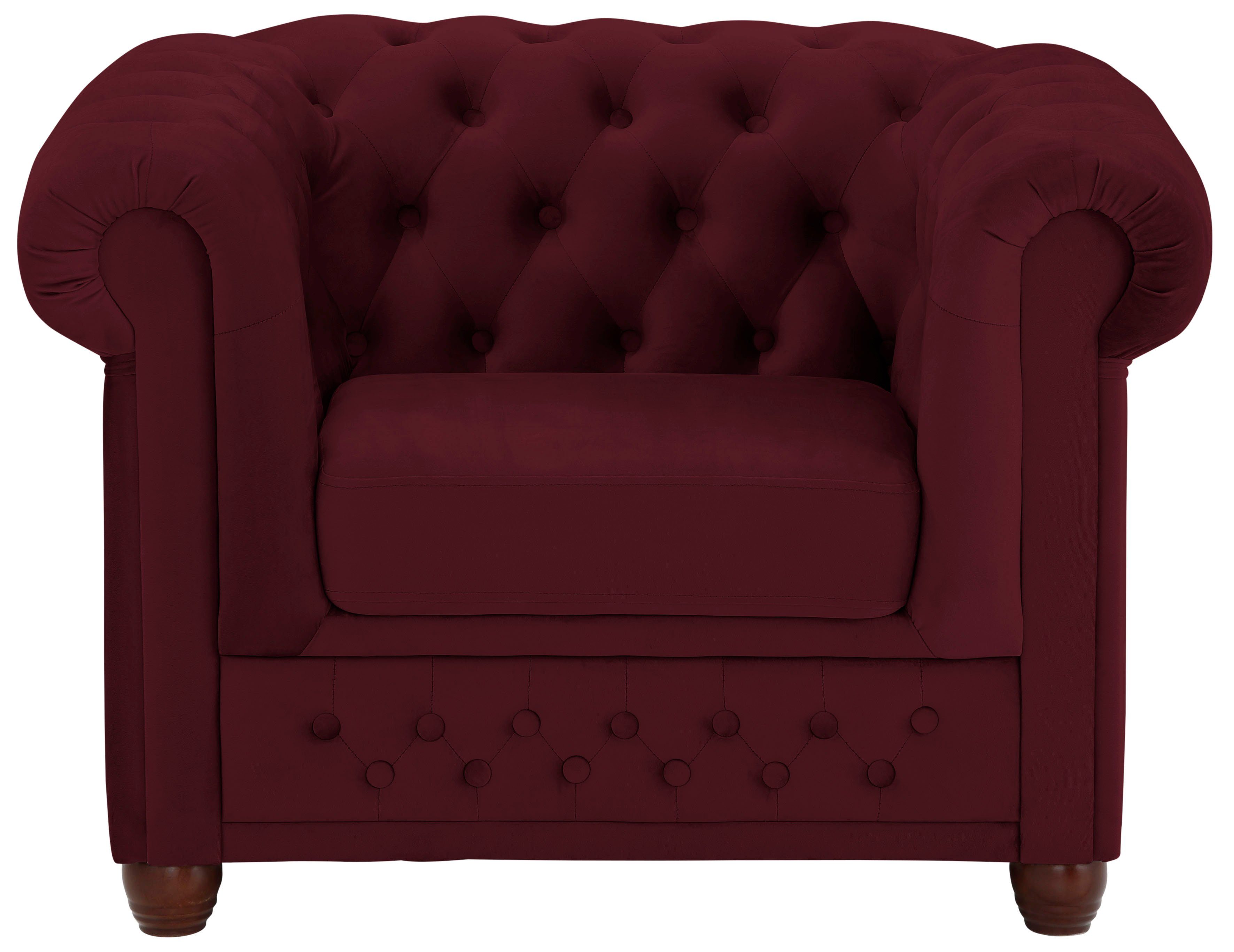 Home affaire Chesterfield-Sessel New Castle Sessel, hochwertige Knopfheftung, B/T/H: 104/86/72 cm