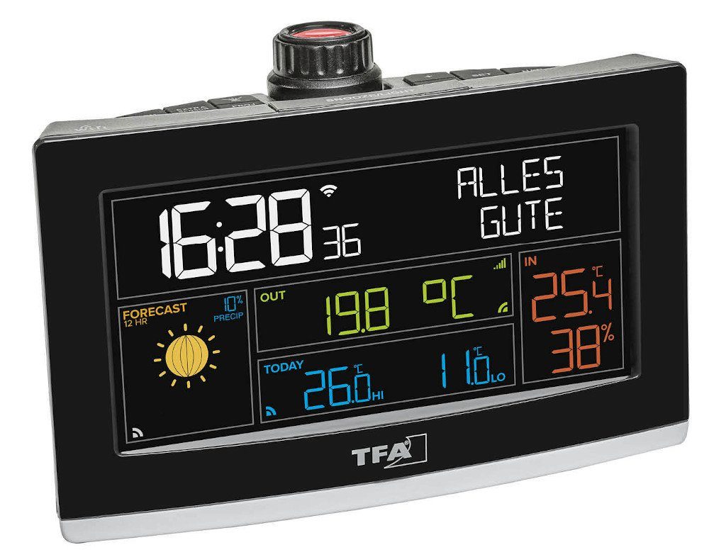 TFA Dostmann Projektionswecker View Show TFA 35.8002.01 mit WLAN Wetterstation