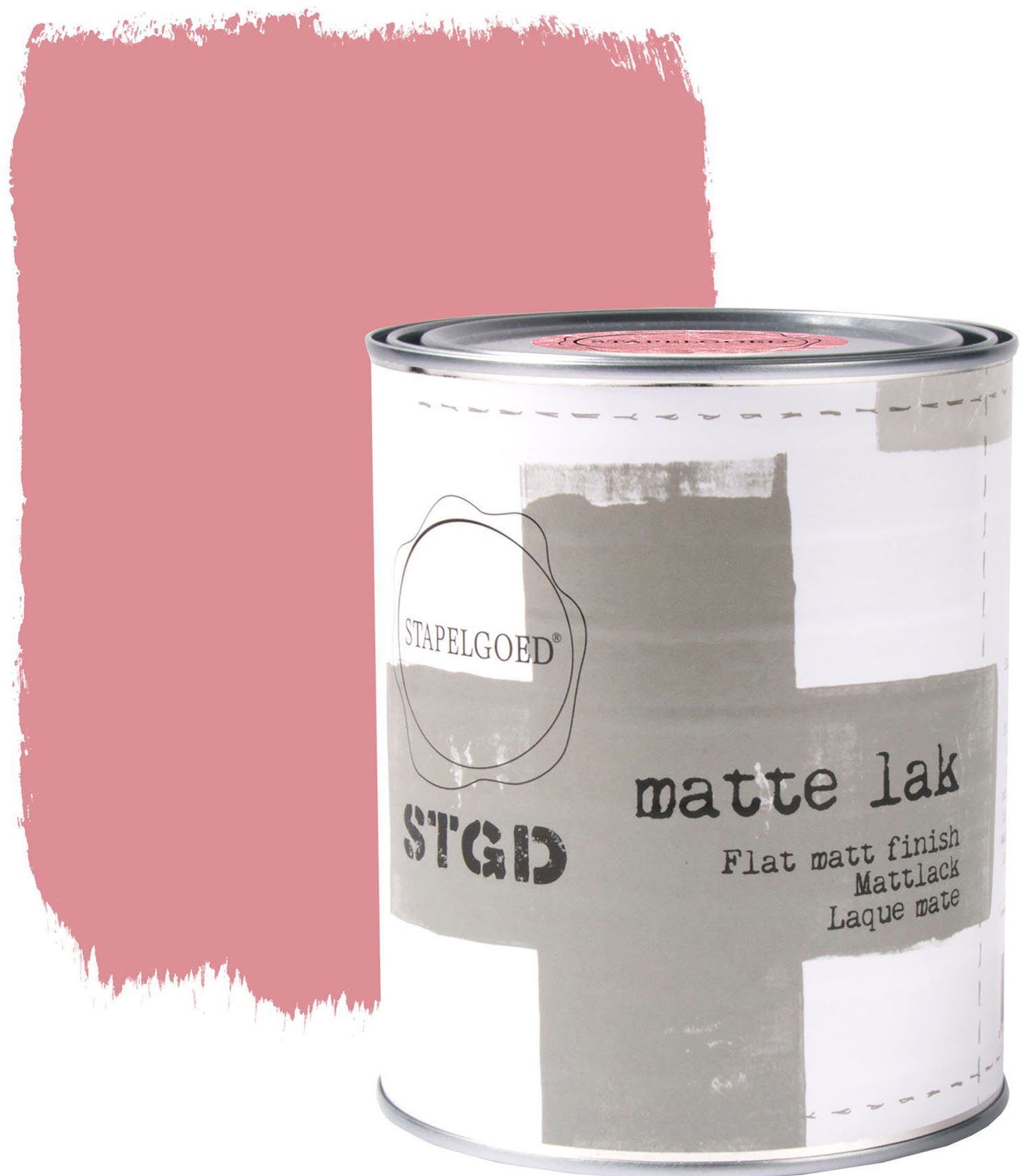 STAPELGOED Wandfarbe STGD muurverf rose shades, extra matt, hochdeckend und waschbeständig, 2,5 Liter Magnolia