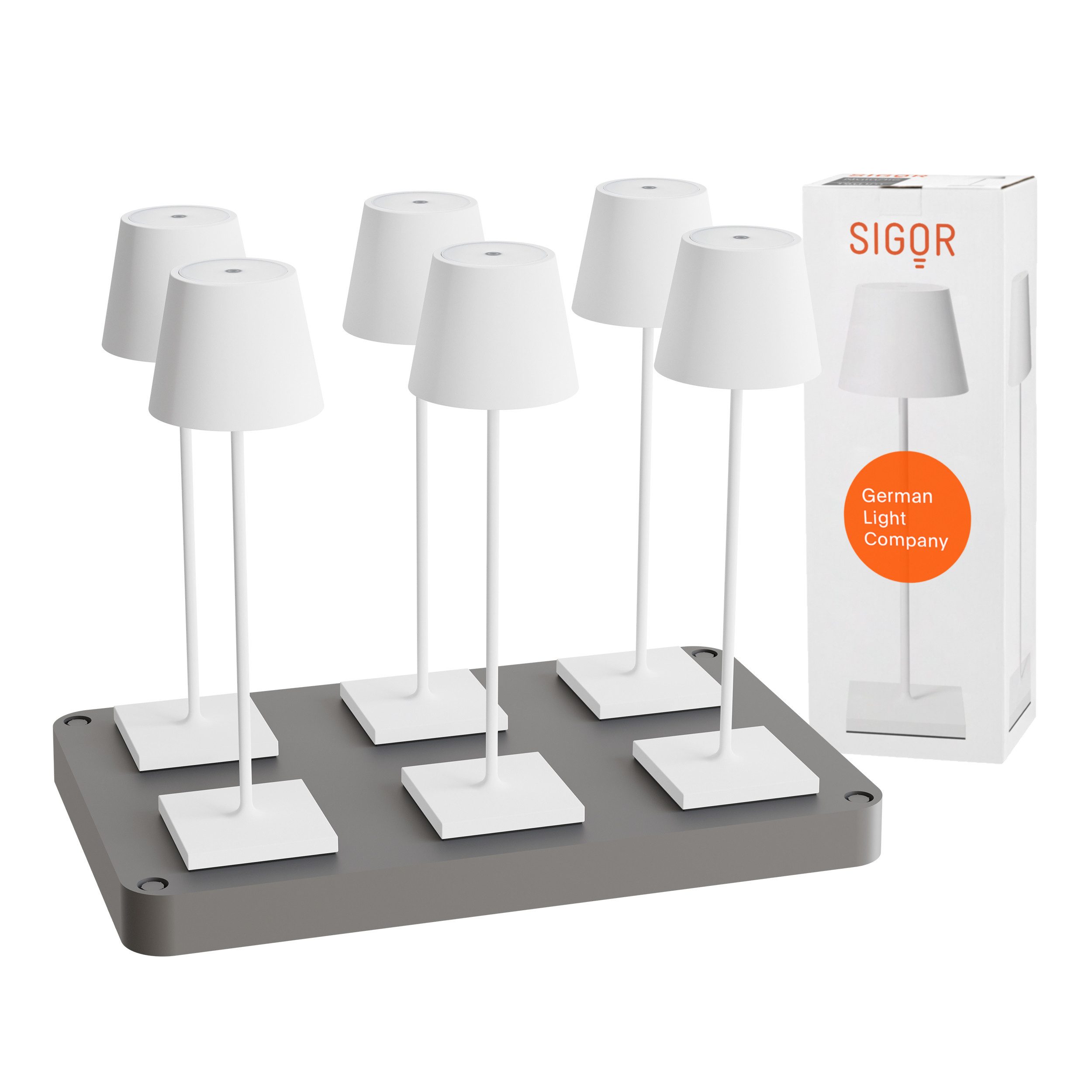 SIGOR LED Tischleuchte, Dimmbar, LED fest integriert, 2.700 + 2.200 K