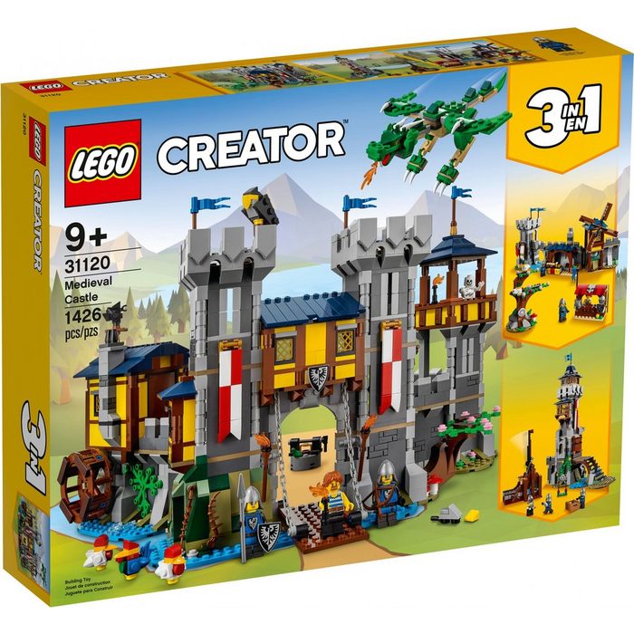 LEGO® Konstruktionsspielsteine LEGO® Creator 3in1 - Mittelalterliche Burg (Set 1426 St)
