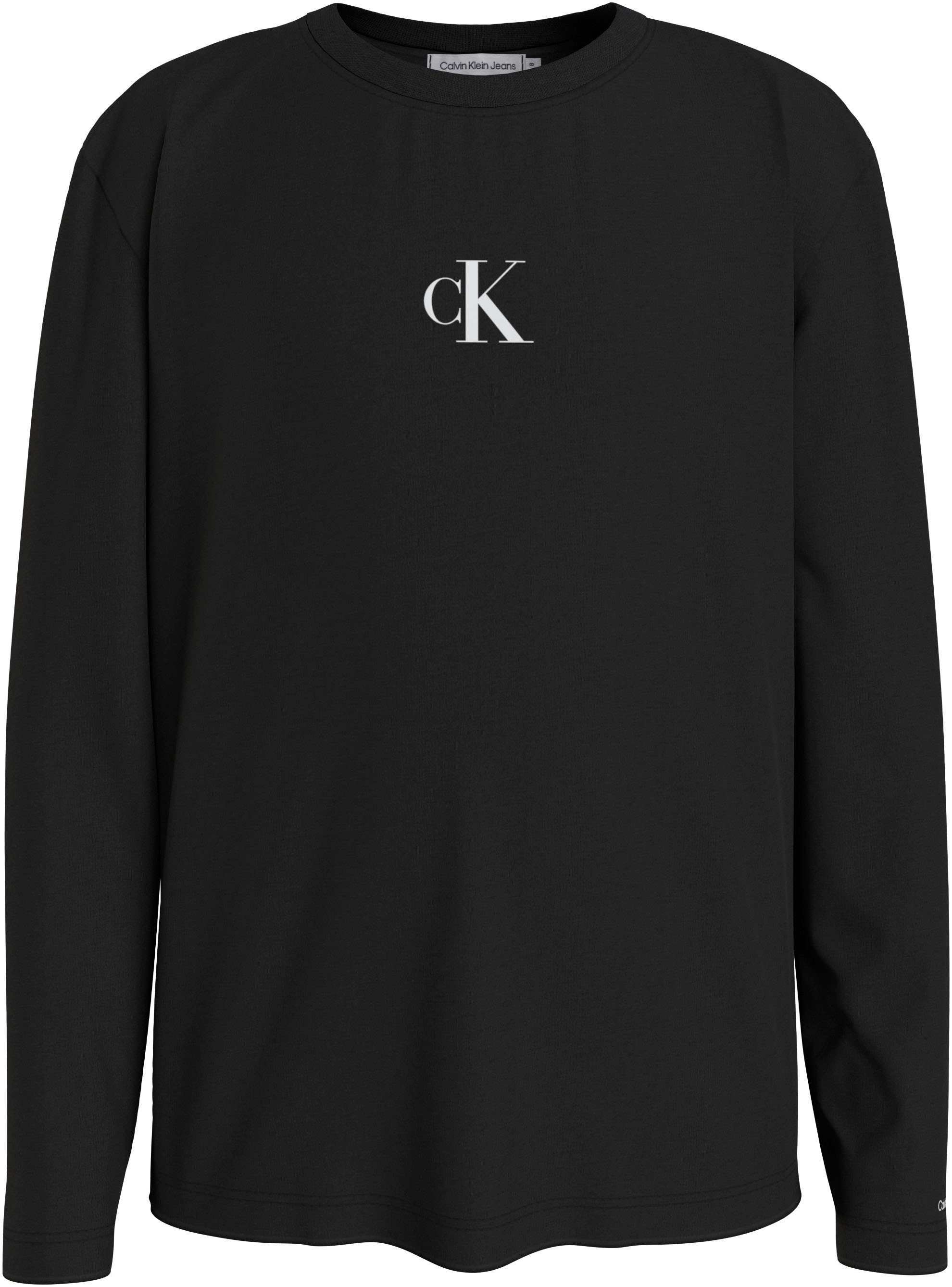 LS Calvin Klein CK T-SHIRT Ck Black Langarmshirt LOGO Jeans