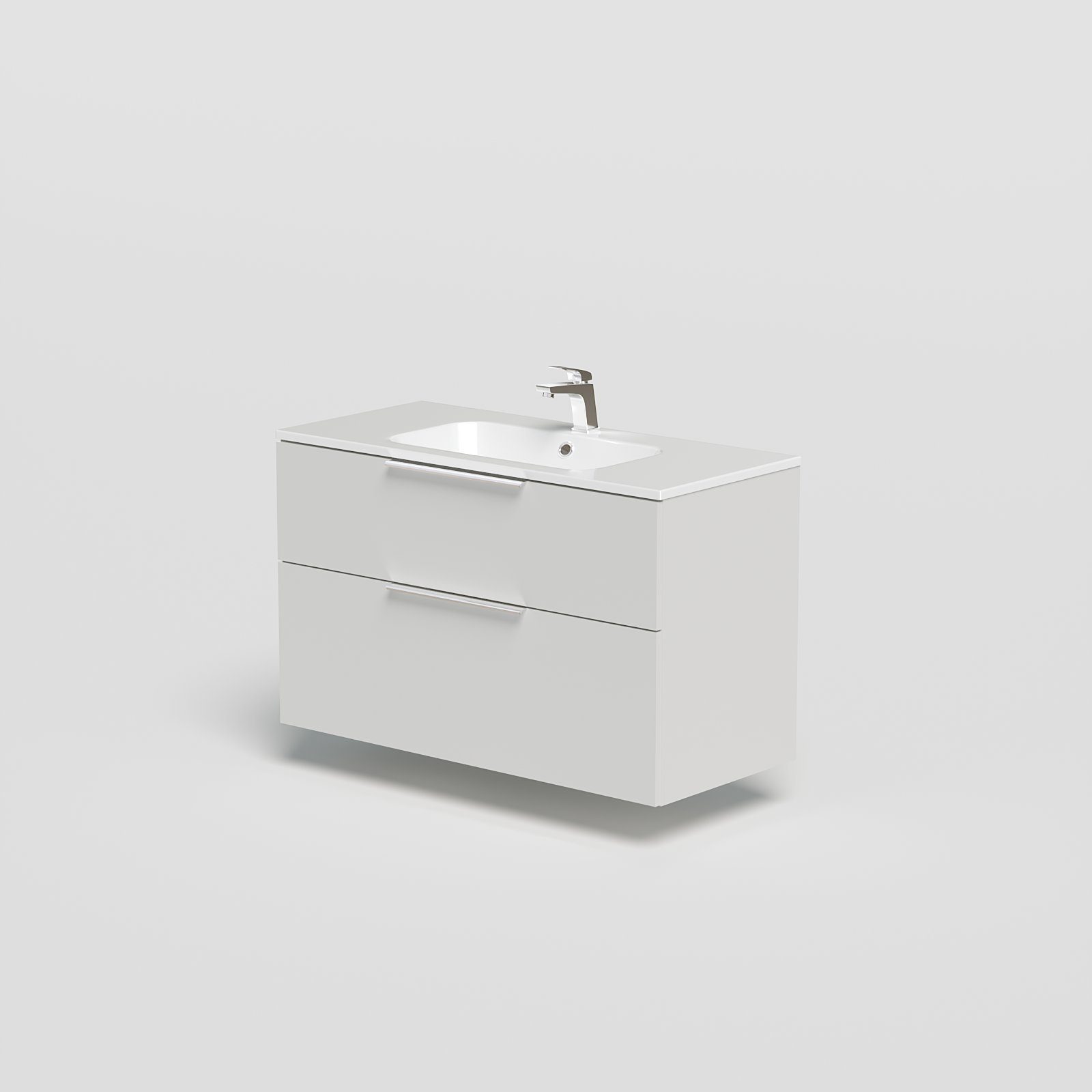welltime Waschtisch Ahus, mit Soft-Close-Funktion, Vollauszüge, inkl. Waschbecken Breite 100 cm