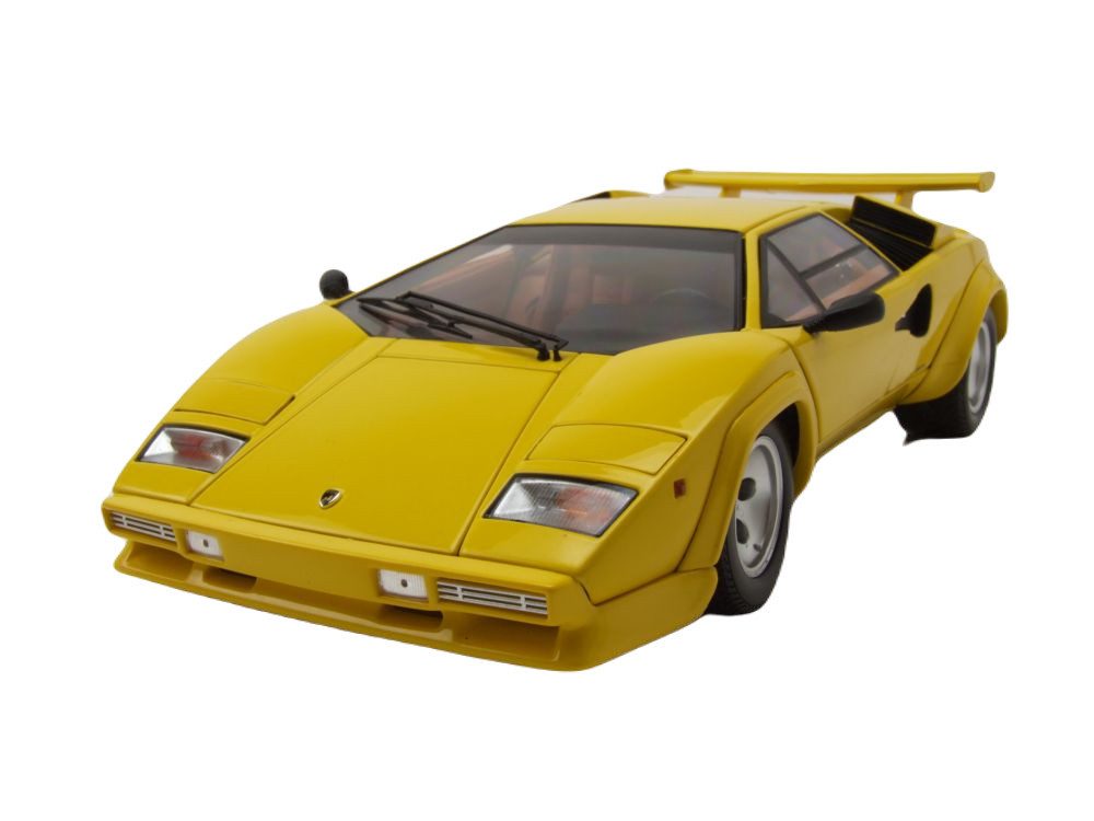 Kyosho Modellauto Lamborghini Countach LP5000 Quattrovalvole gelb, Maßstab 1:18