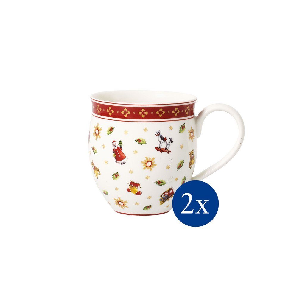 Villeroy & Boch Tasse Toy's Delight Becher m.Hkl Set2tlg, 2-tlg., Porzellan, Premium Porcelain, 2 Stck, Handw., mikrow.sicher