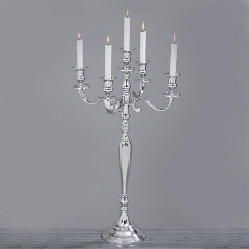 BOLTZE GRUPPE GmbH Kerzenleuchter Kerzenleuchter Kerzenständer Aluminium silber H 77 cm Stückpreis