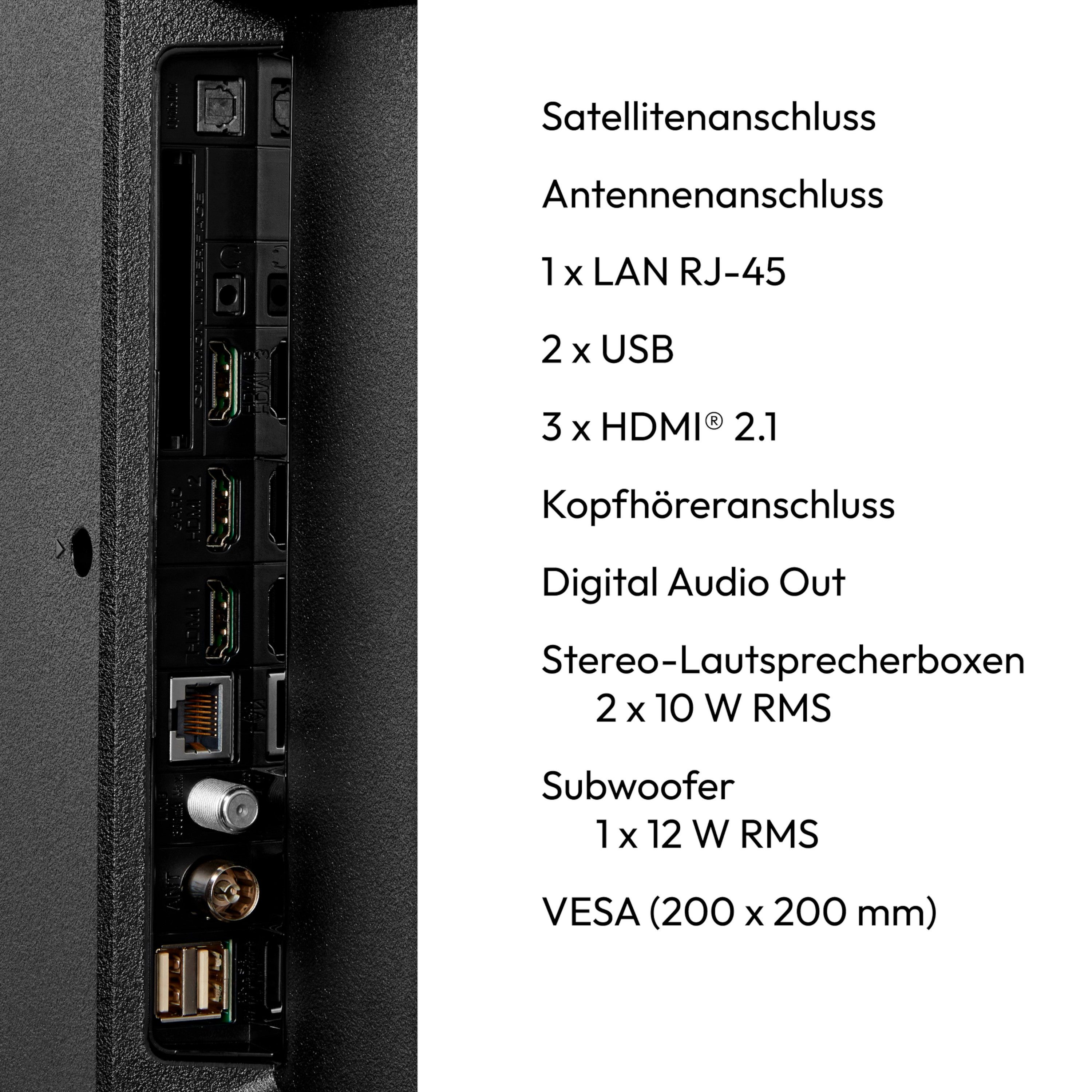 Medion® MD855600 QLED-Fernseher (138.8 cm/55 Zoll, 4K Ultra HD, Smart-TV, Dolby Vision, Dolby Atmos, Netflix, HBO Max, Prime Video, Disney+, WOW)