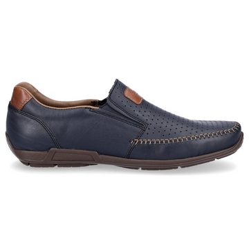 Rieker Rieker Herren Leder Slipper blau Slipper