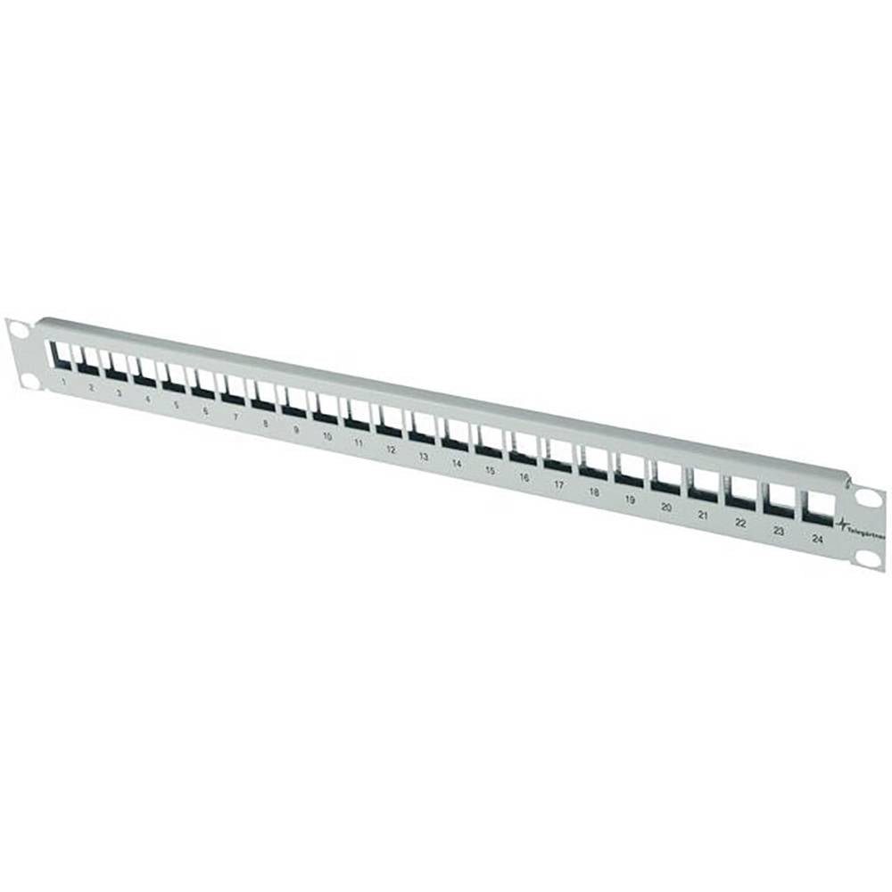 19″ Modulträger 1 HE ohne Kabelabfangung Netzwerk-Patch-Panel