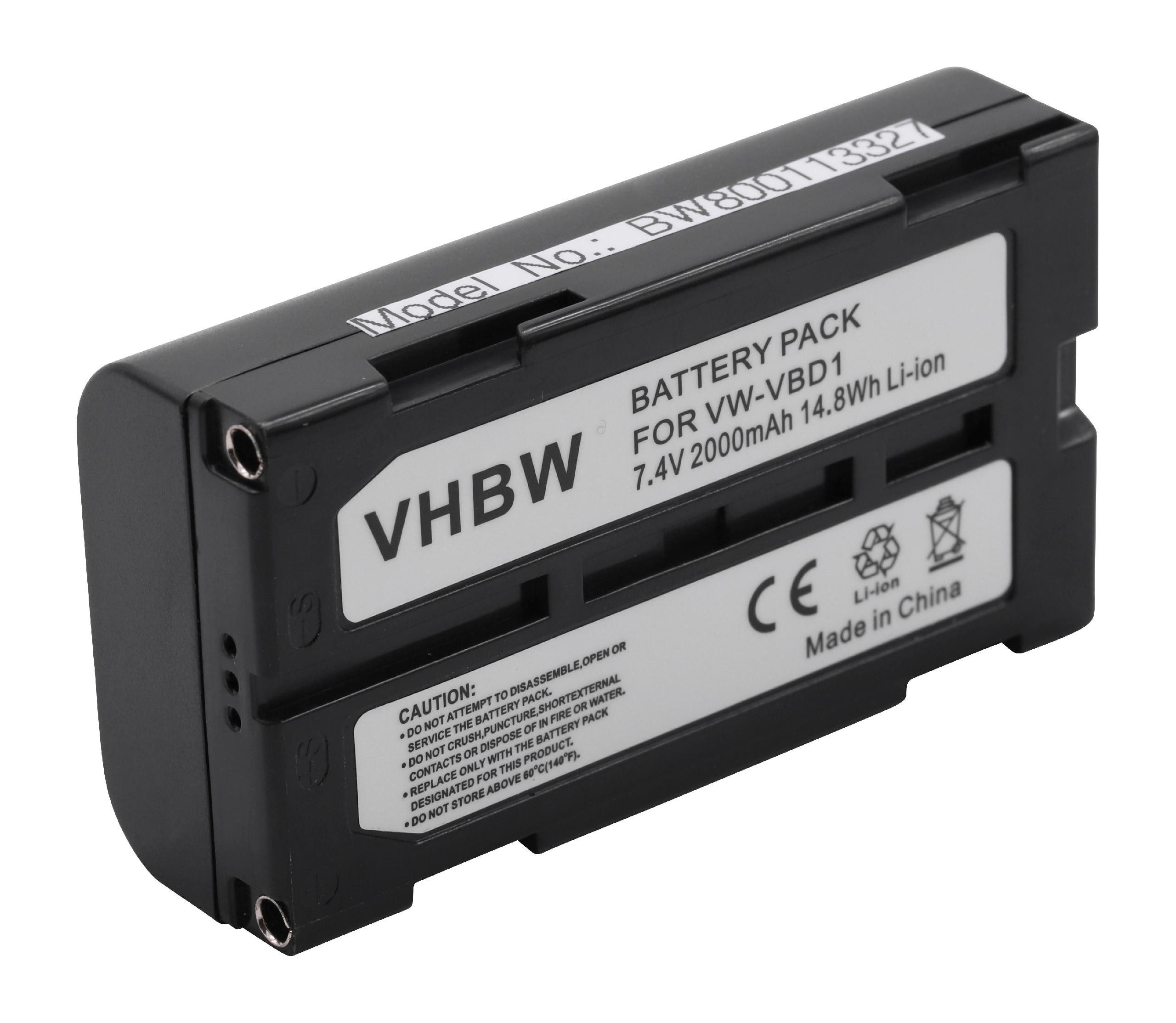 vhbw Kamera-Akku passend für Kompatibel mit Hitachi VM-E568LE, VM-E573LA, VM-E575LE, VM-E635LA, VM-E645LA Camcorder Digital (2000mAh, 7,4V, Li-Ion) 2000 mAh