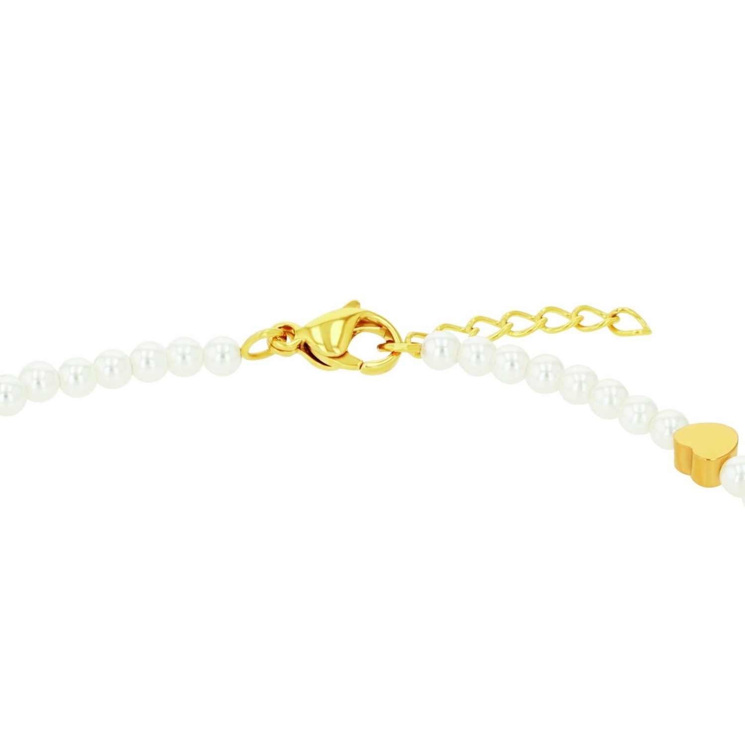 Amor Fußkette mit Herzen, mit Glasperle