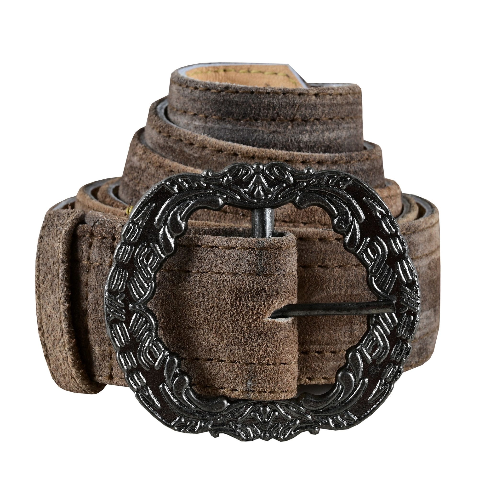 German Wear Ledergürtel GW1902-Gürtel Trachtengürtel aus Echtleder für Lederhosen mit Schnalle