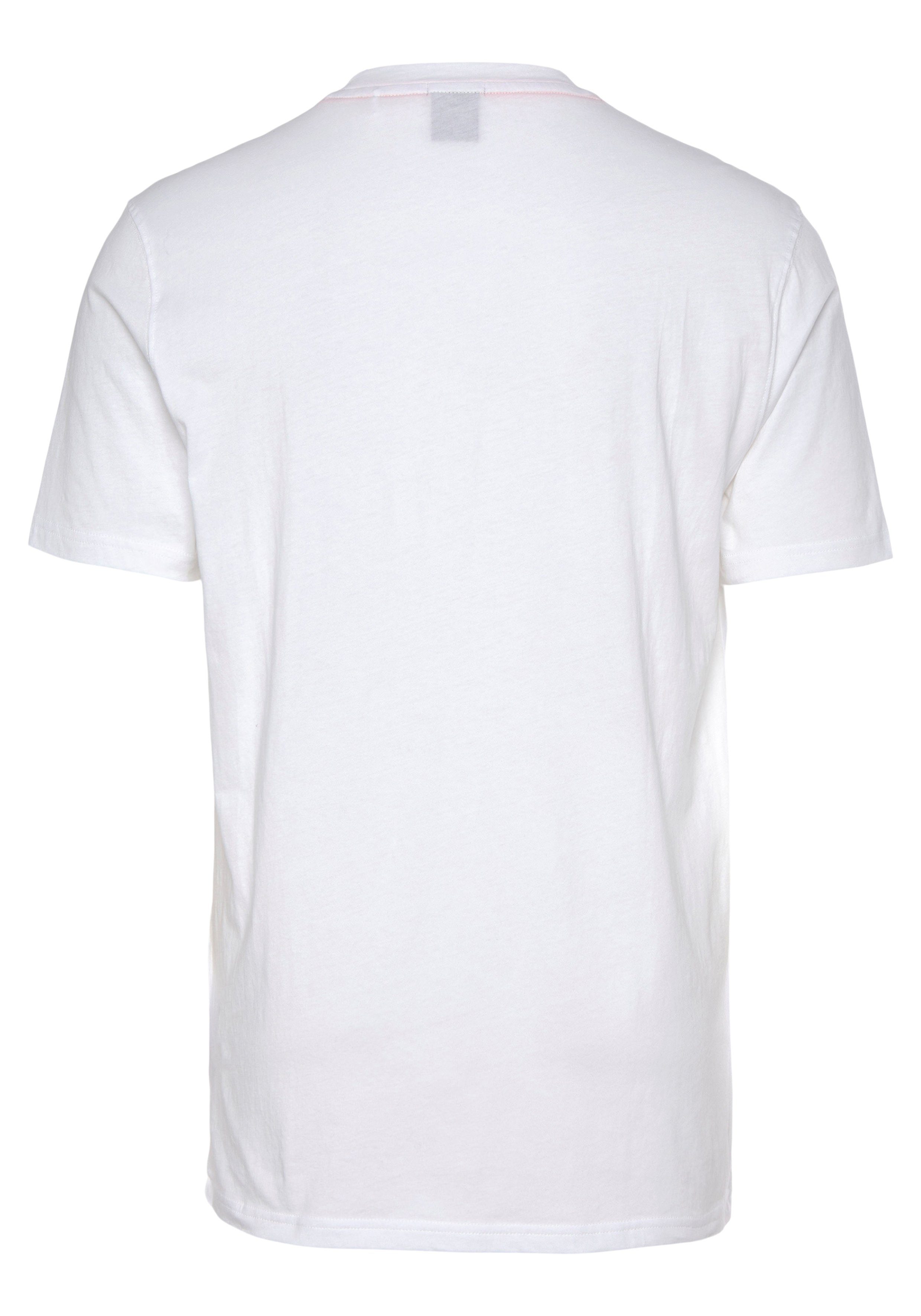 BOSS Markenlabel Natural der mit ORANGE T-Shirt ORANGE BOSS auf TeeBOSSRete Brust