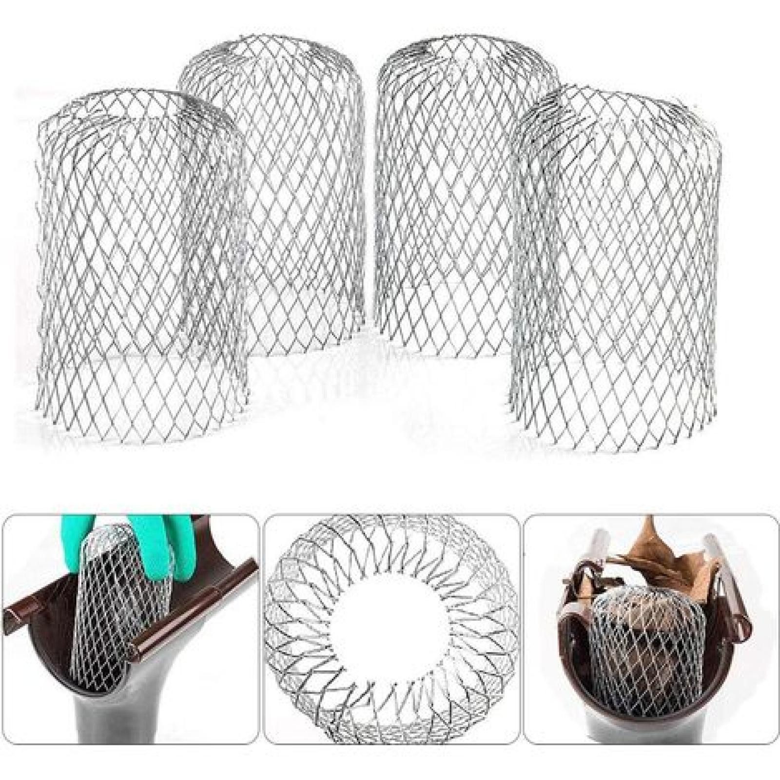FELIXLEO Dachrinnenleuchte Set mit 4 Aluminium-Dachrinnenfiltern – Verstellbare Gitter (5 bis 10