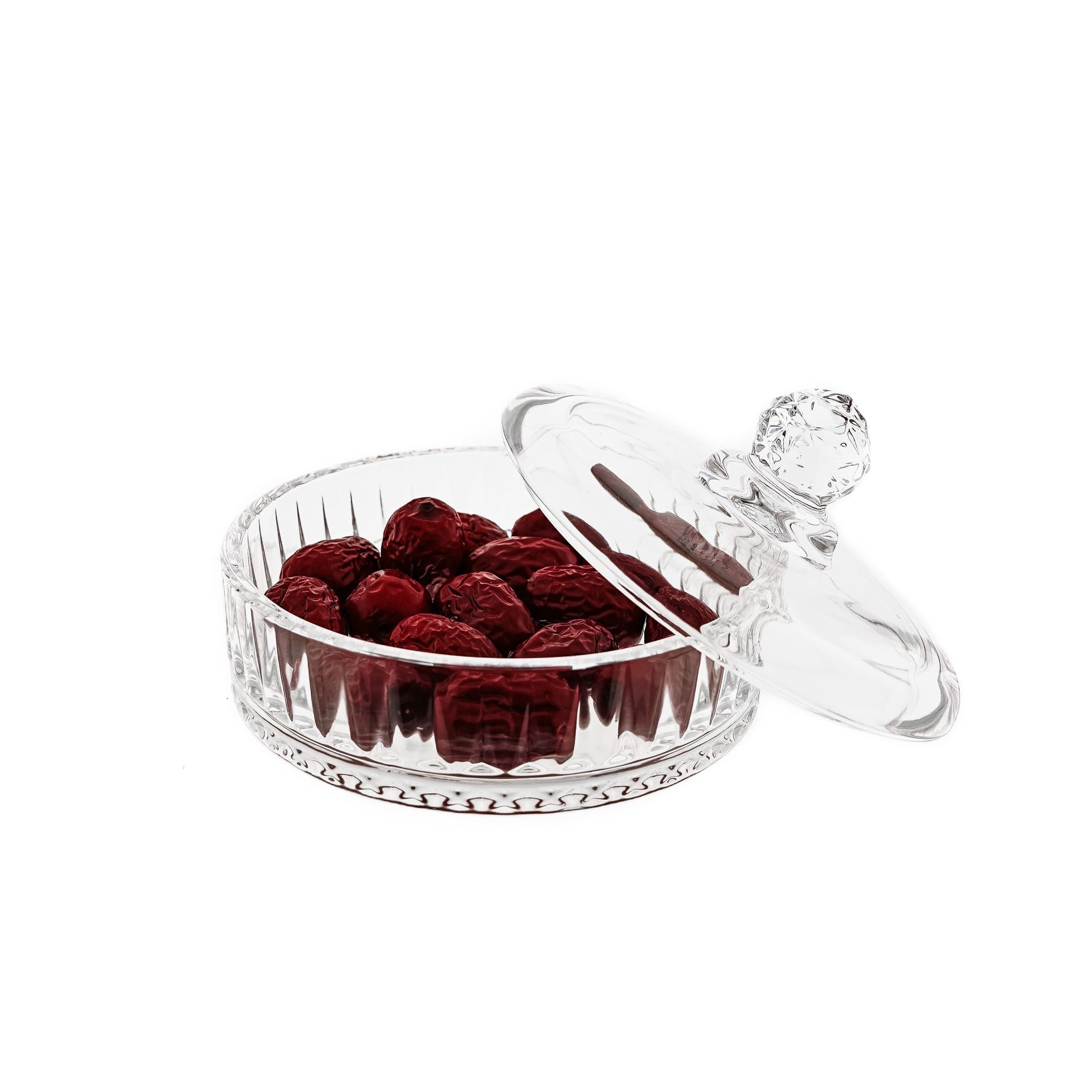 Almina Schale 5-stöckig, mit Deckel - Patisserie mit elegantem Riffle-Design, (1-tlg)