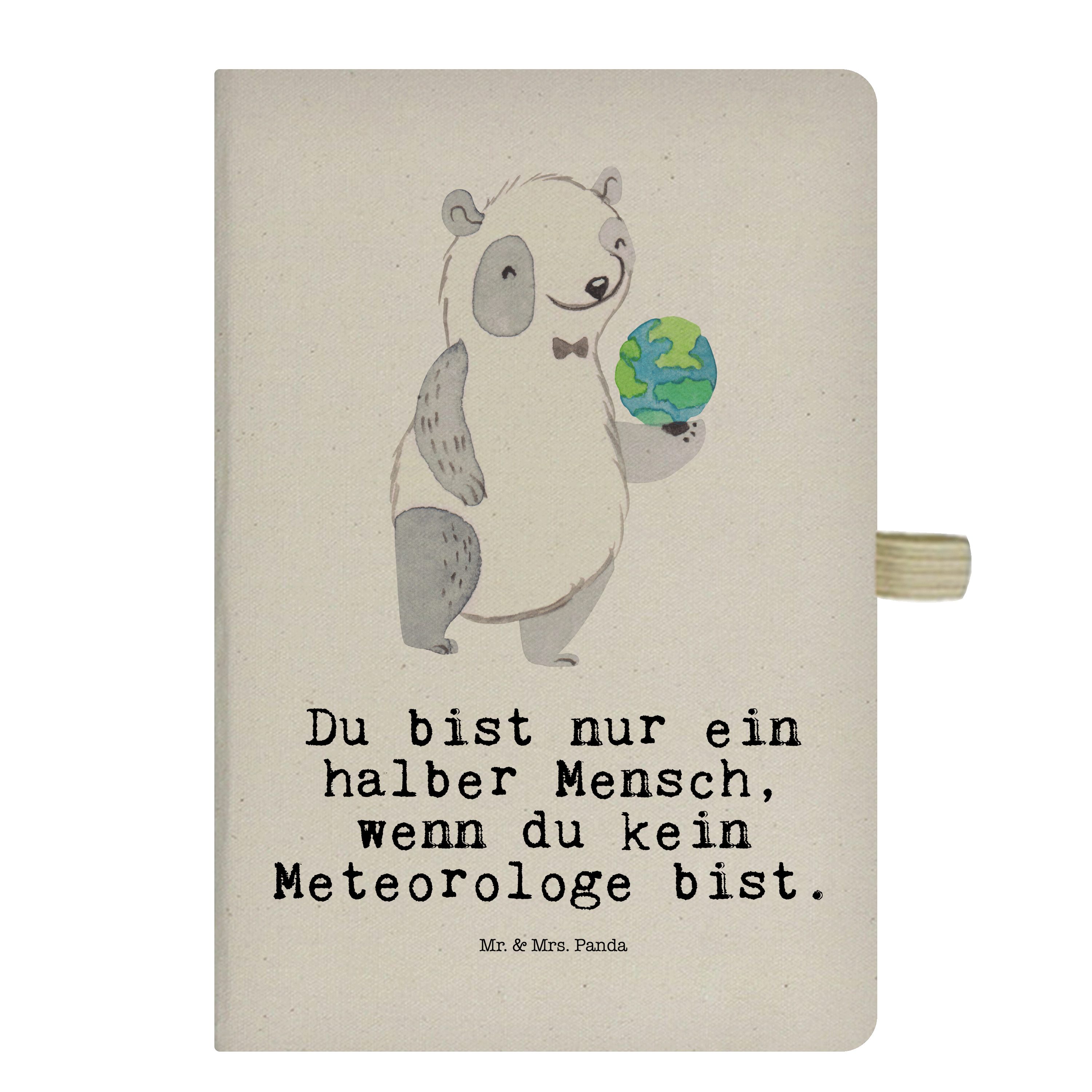 Herz Transparent Panda & Meteorologe Rente, Mrs. Mr. Panda Geschenk, & Mrs. mit Mitarbeiter, - - Notizbuch Mr. Ad