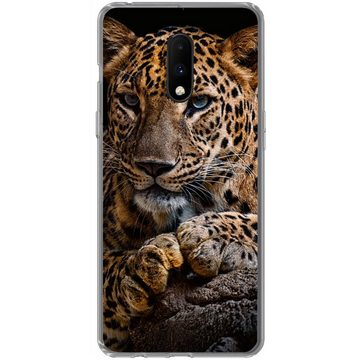 MuchoWow Handyhülle Wildtiere - Panther - Porträt - Schwarz - Tiere, Phone Case, Handyhülle OnePlus 7, Silikon, Schutzhülle