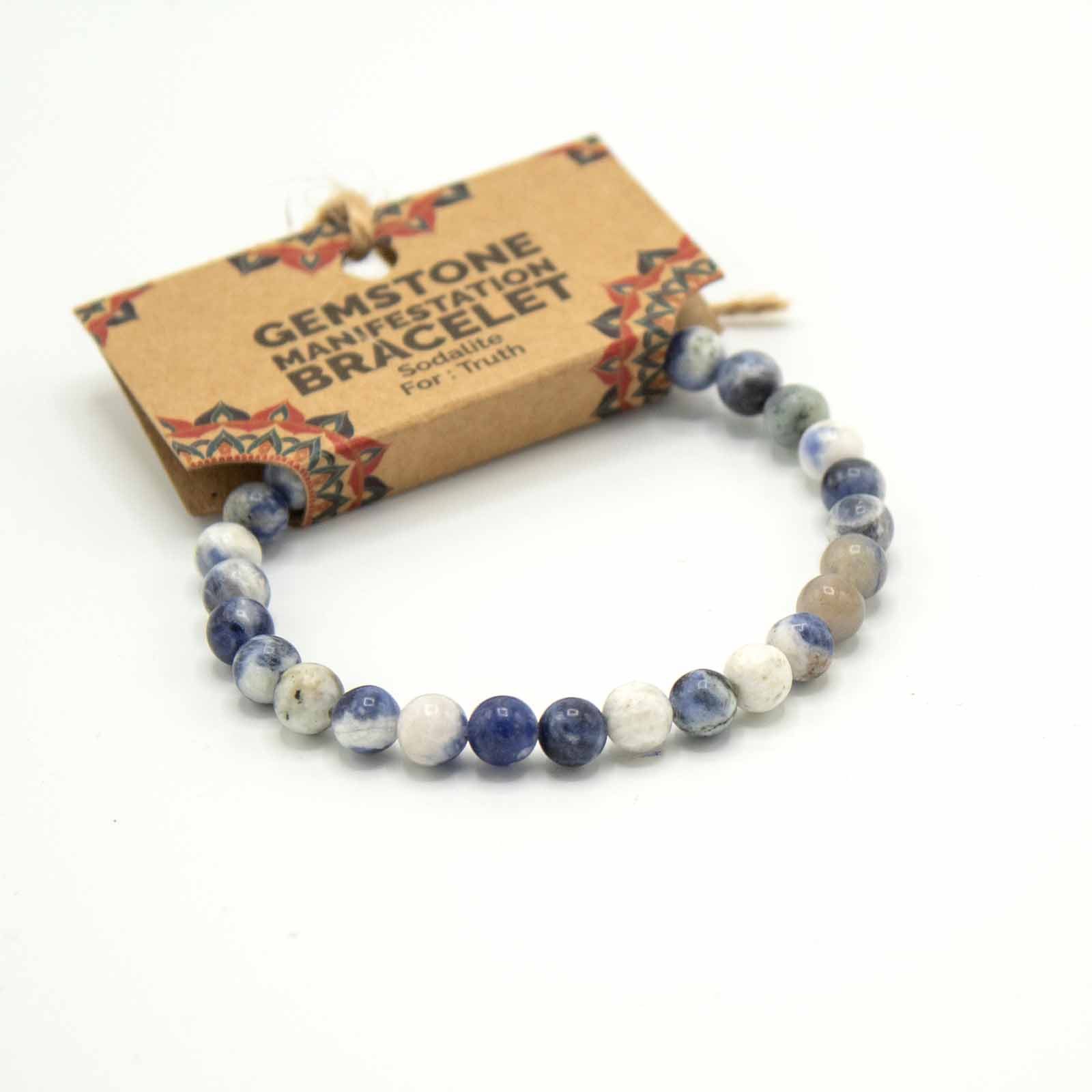 Bali-Homedecor Armband Edelstein-Manifestationen-Armband- Sodalith – Wahrhe günstig online kaufen