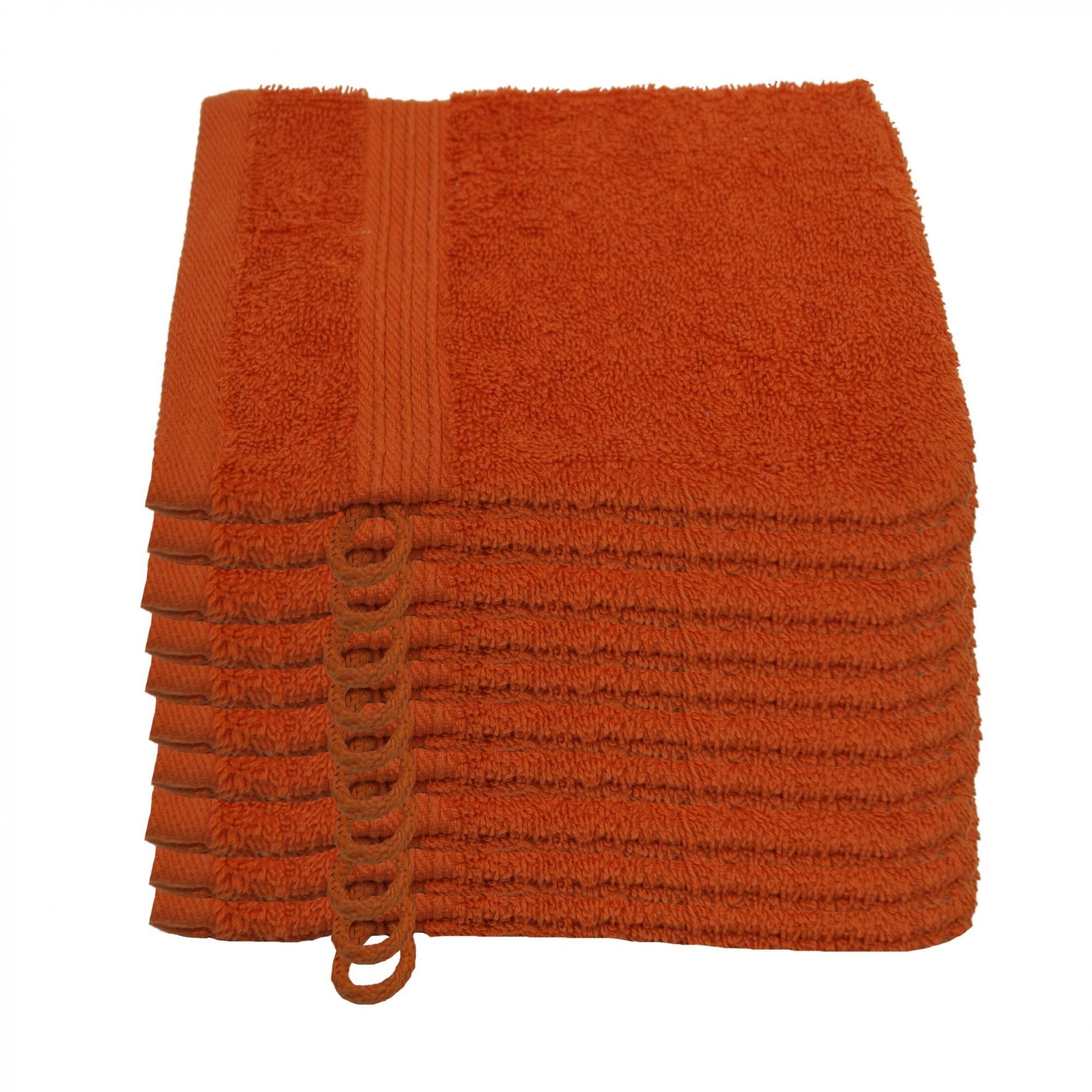 Julie Julsen Waschhandschuh 10-Waschhandschuh-Terrakotta-Waschhandschuh 15 x 21 cm, (10-St)