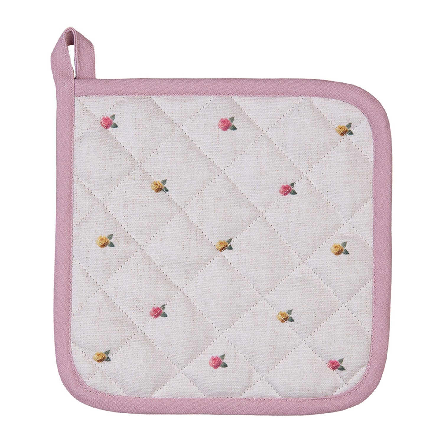 Clayre & Eef Topflappen Easter Whispers Collection, (2-tlg., 2-teilig), hitzebeständig wattiert Pfannen Untersetzer ca.20x20cm