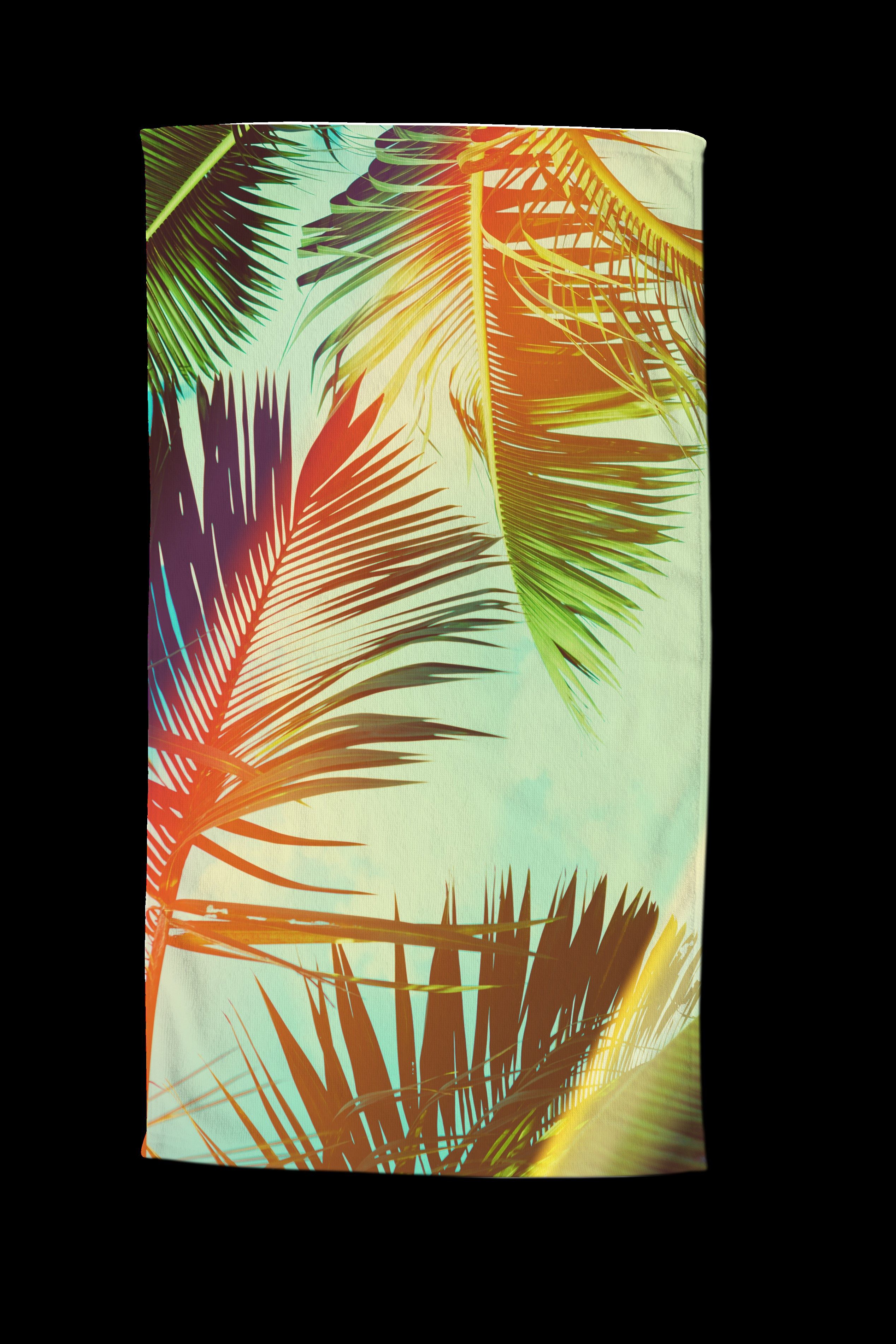 good morning Strandtuch Mikrofaser Strandtuch Liegetuch 100 X 180 cm Palms bunt, (1-St), Sport, Strand & Badehandtuch Liegetuch Saunatuch